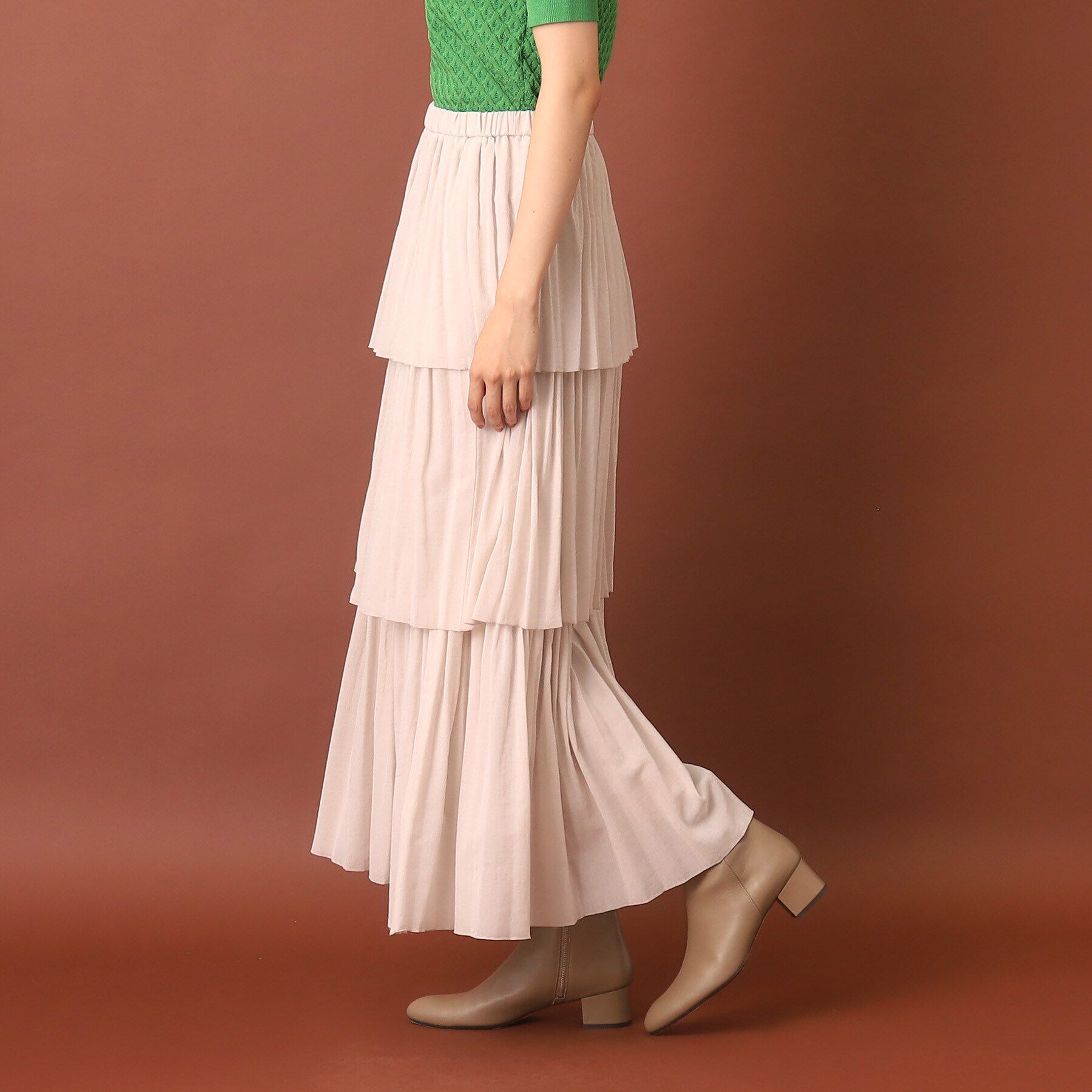 DRESSTERIOR「プリーツティアードスカート」|スカート|