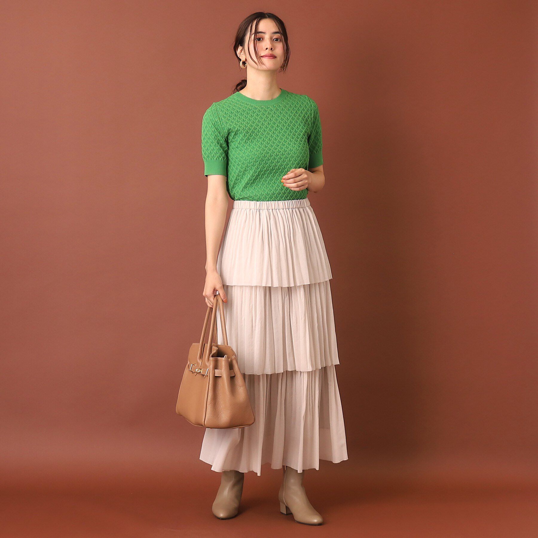 DRESSTERIOR「プリーツティアードスカート」|スカート|