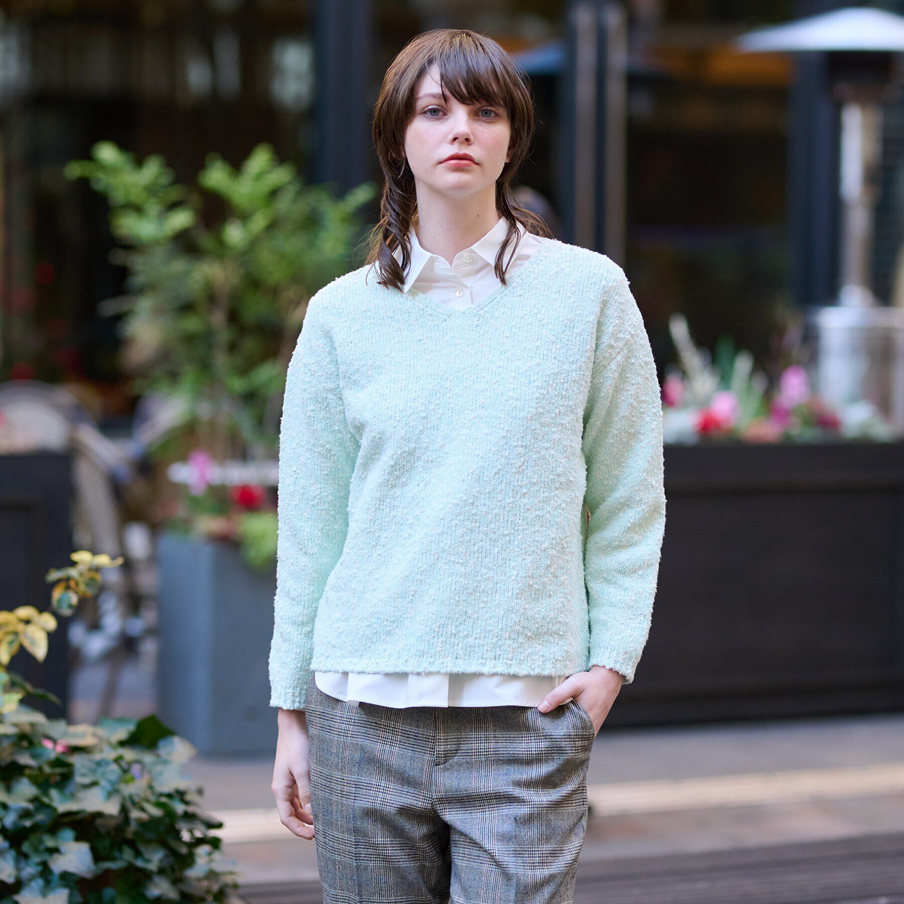 DRESSTERIOR「ツイーディプルオーバーニット」|ニット・セーター|