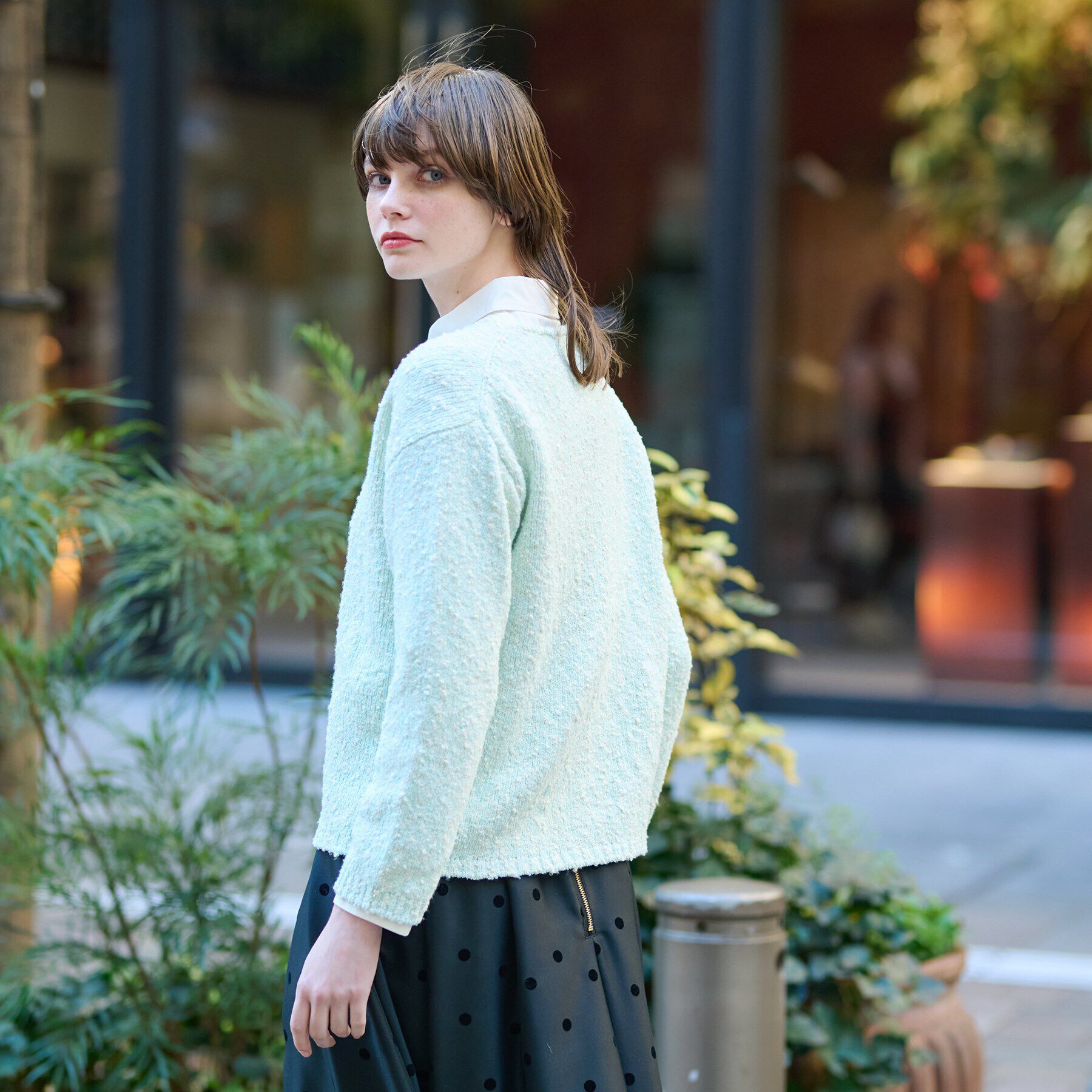 DRESSTERIOR「ツイーディプルオーバーニット」|ニット・セーター|