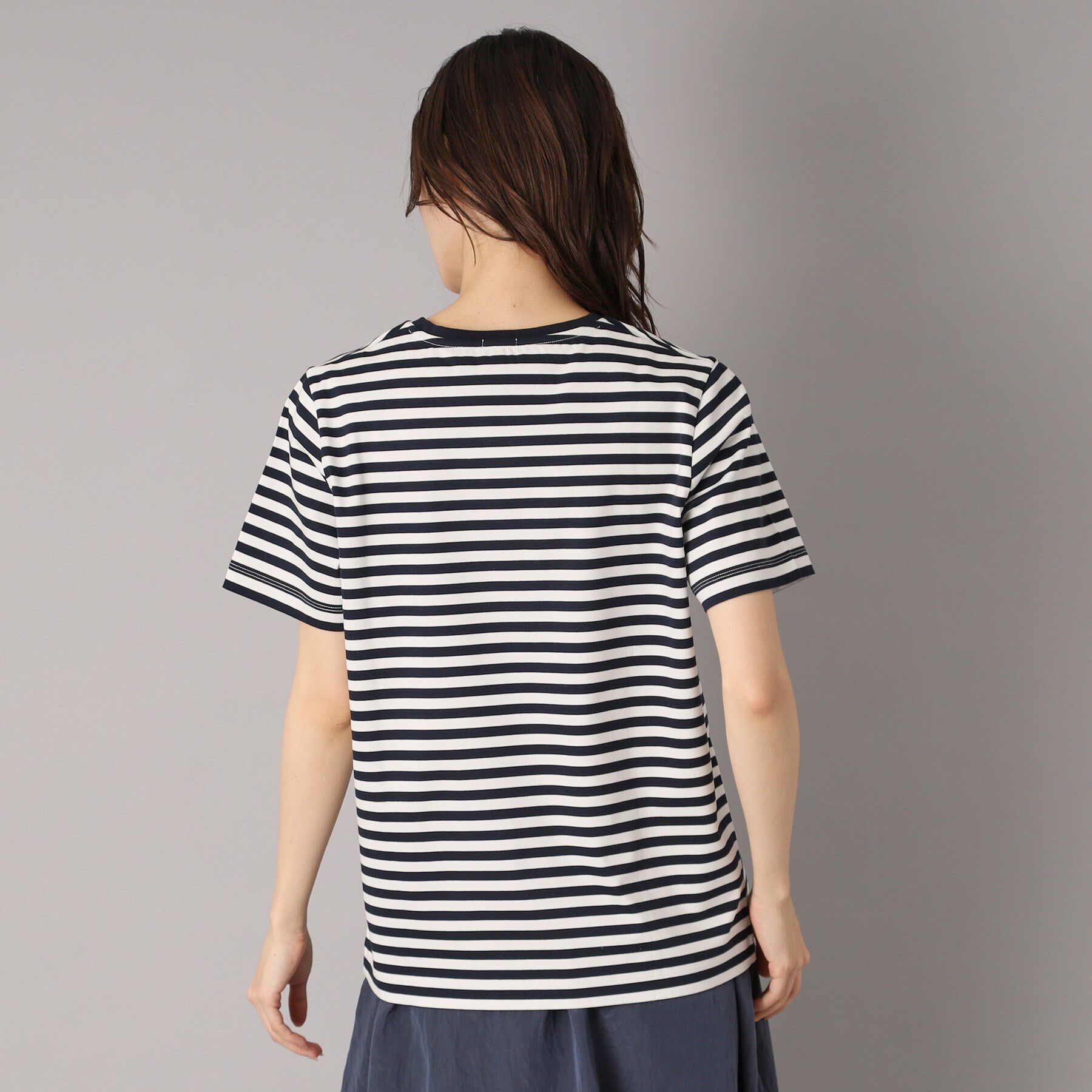 DRESSTERIOR「【接触冷感/抗菌防臭/消臭】アイスクリアコットンボーダーTシャツ」|Tシャツ・カットソー|