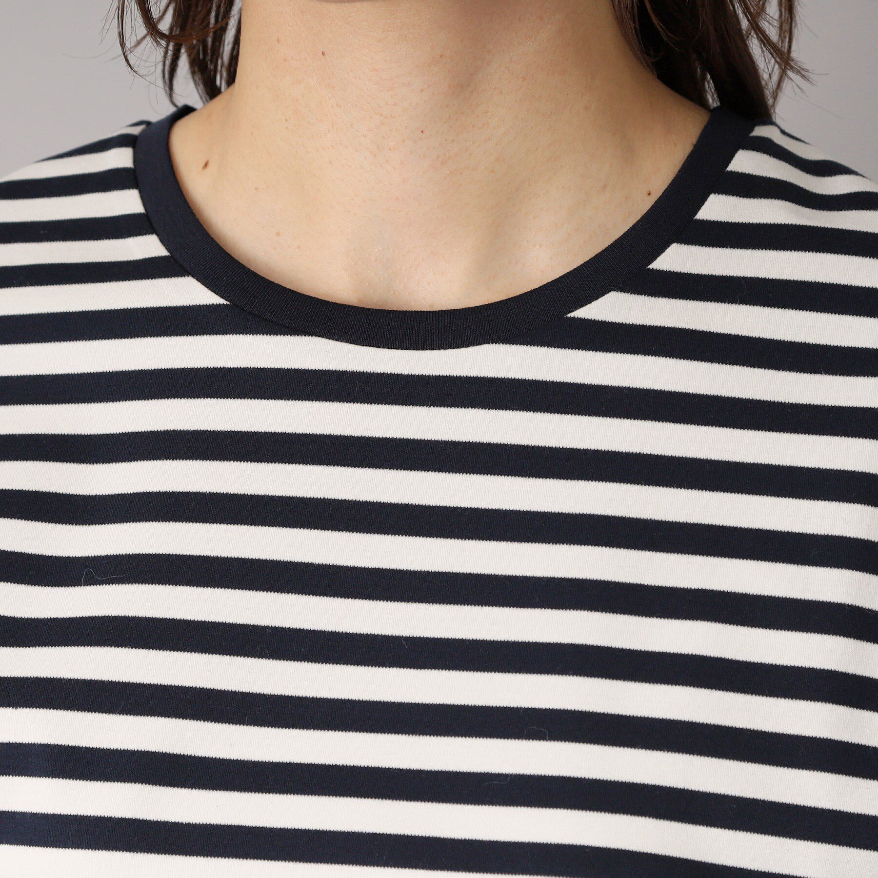 DRESSTERIOR「【接触冷感/抗菌防臭/消臭】アイスクリアコットンボーダーTシャツ」|Tシャツ・カットソー|