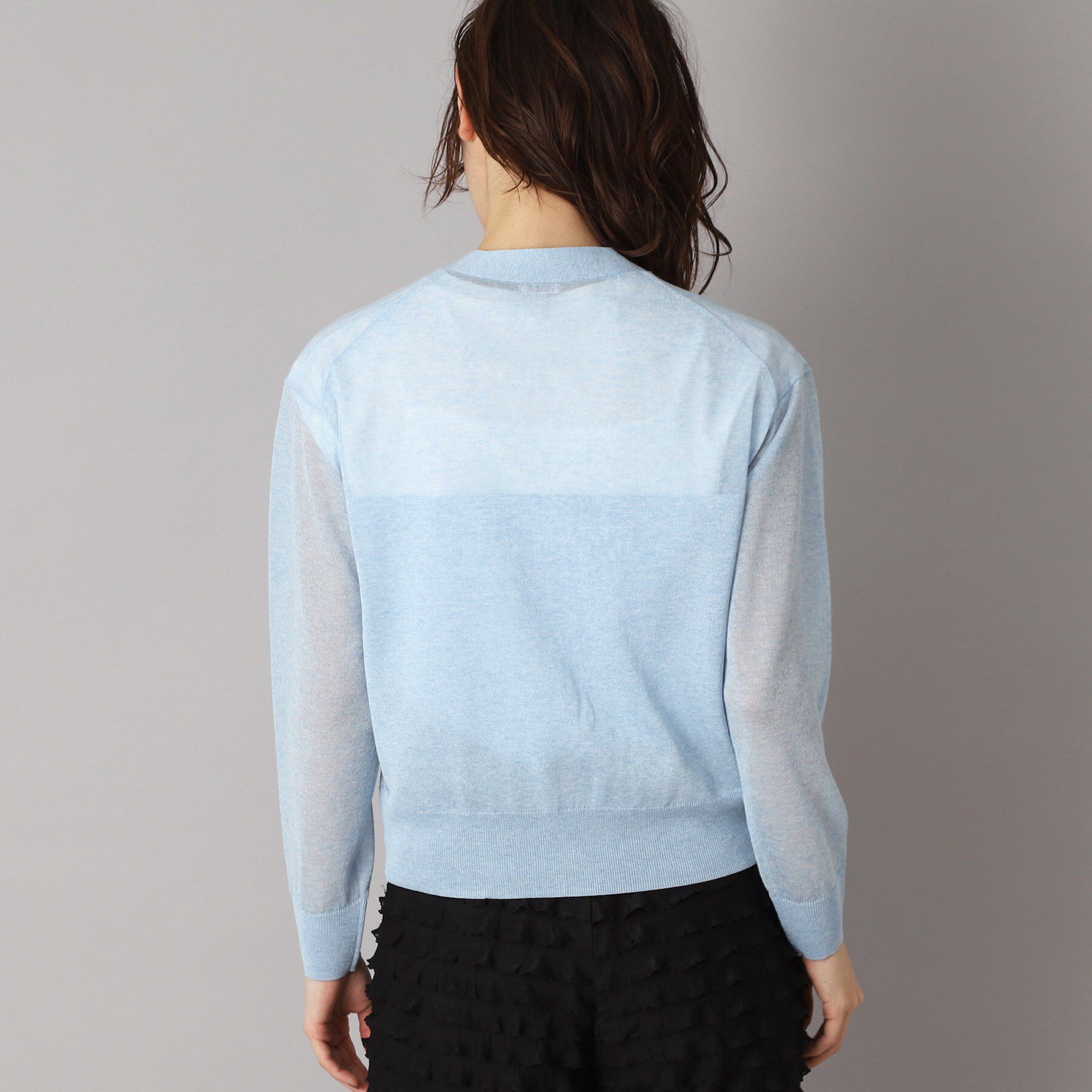 DRESSTERIOR「【洗える/ショート丈】シアーコンビカーディガン」|カーディガン|