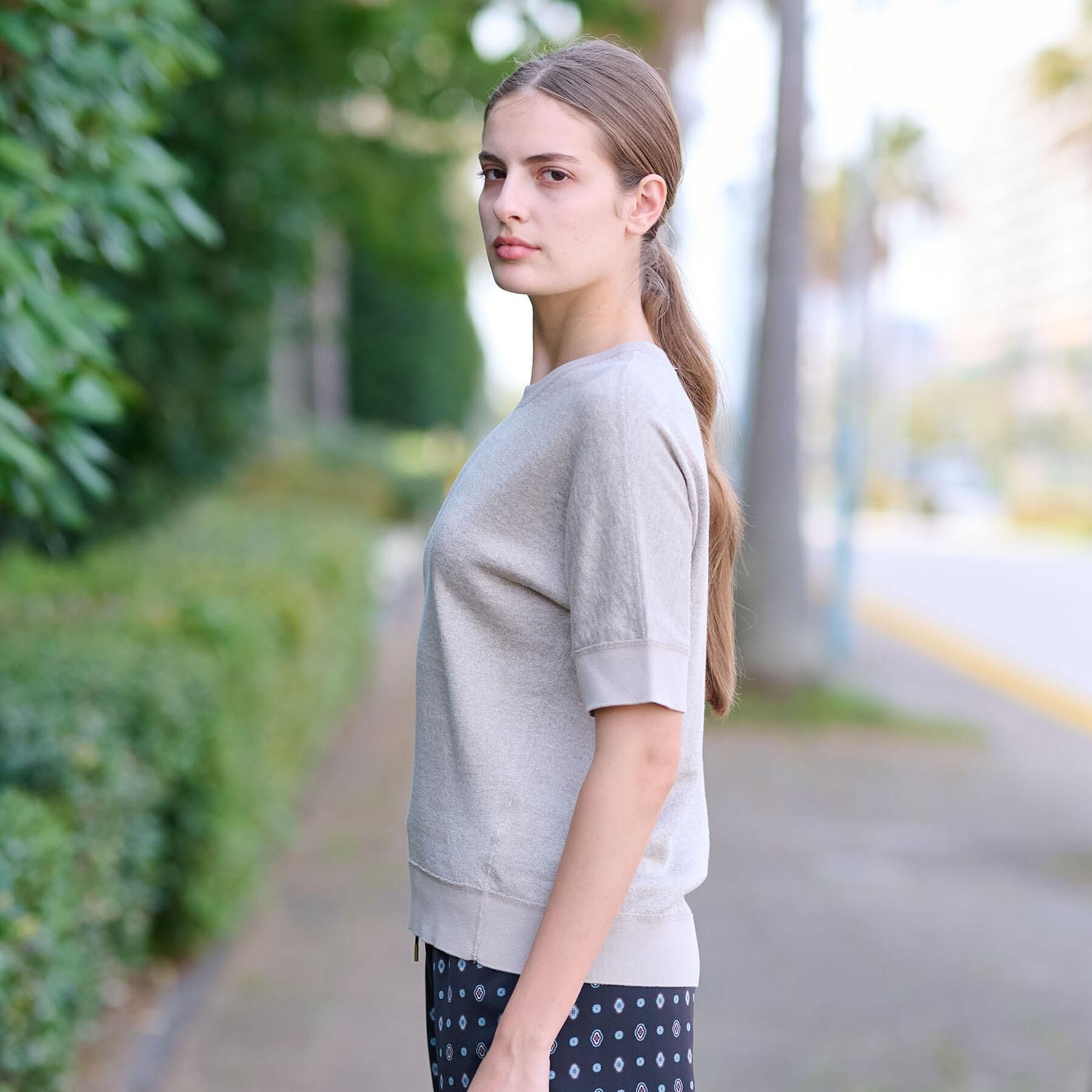 DRESSTERIOR「【毎年人気！／洗える】リネン裏毛ハーフスリーブプルオーバー」|Tシャツ・カットソー|