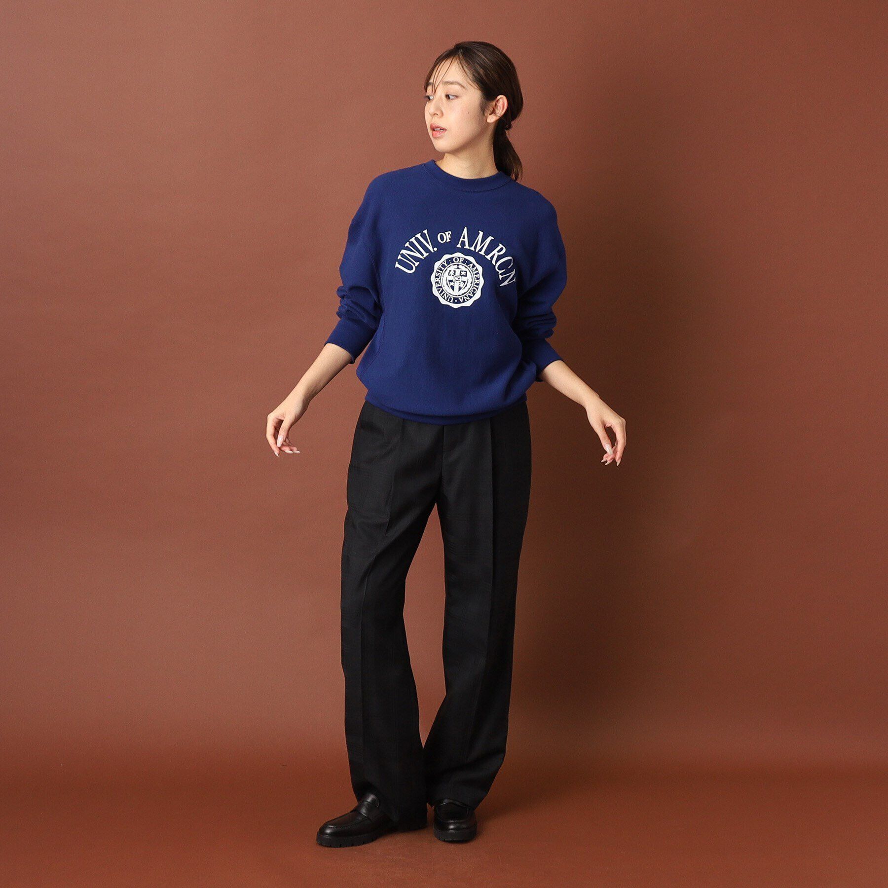 DRESSTERIOR「Americana（アメリカーナ）カレッジロゴスウェット」|パーカー|