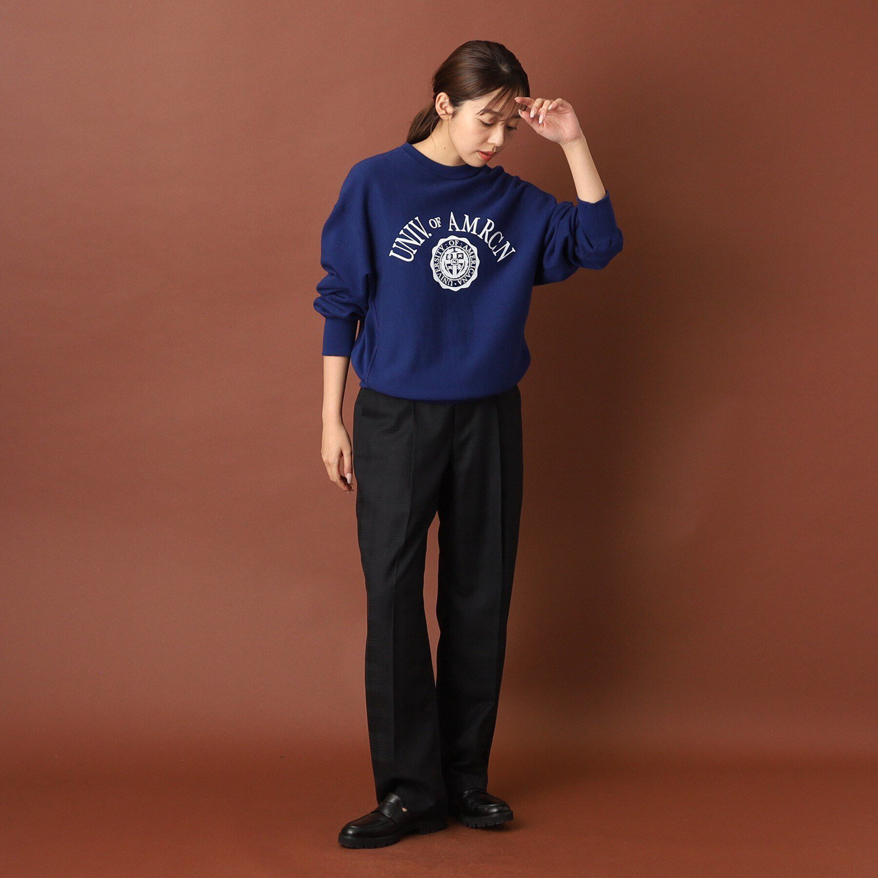DRESSTERIOR「Americana（アメリカーナ）カレッジロゴスウェット」|パーカー|
