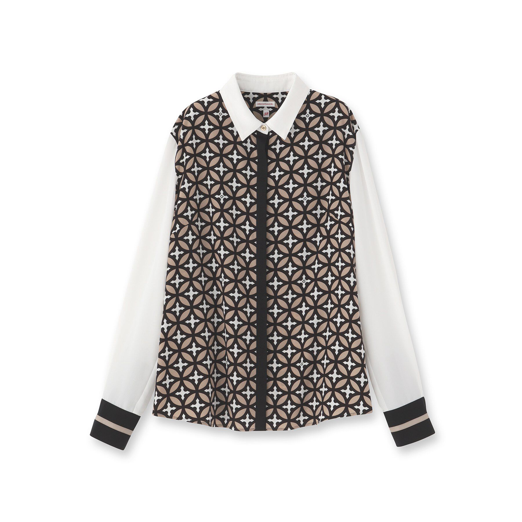 DRESSTERIOR「オーバーラップサークルコンビシャツ」|シャツ・ブラウス|