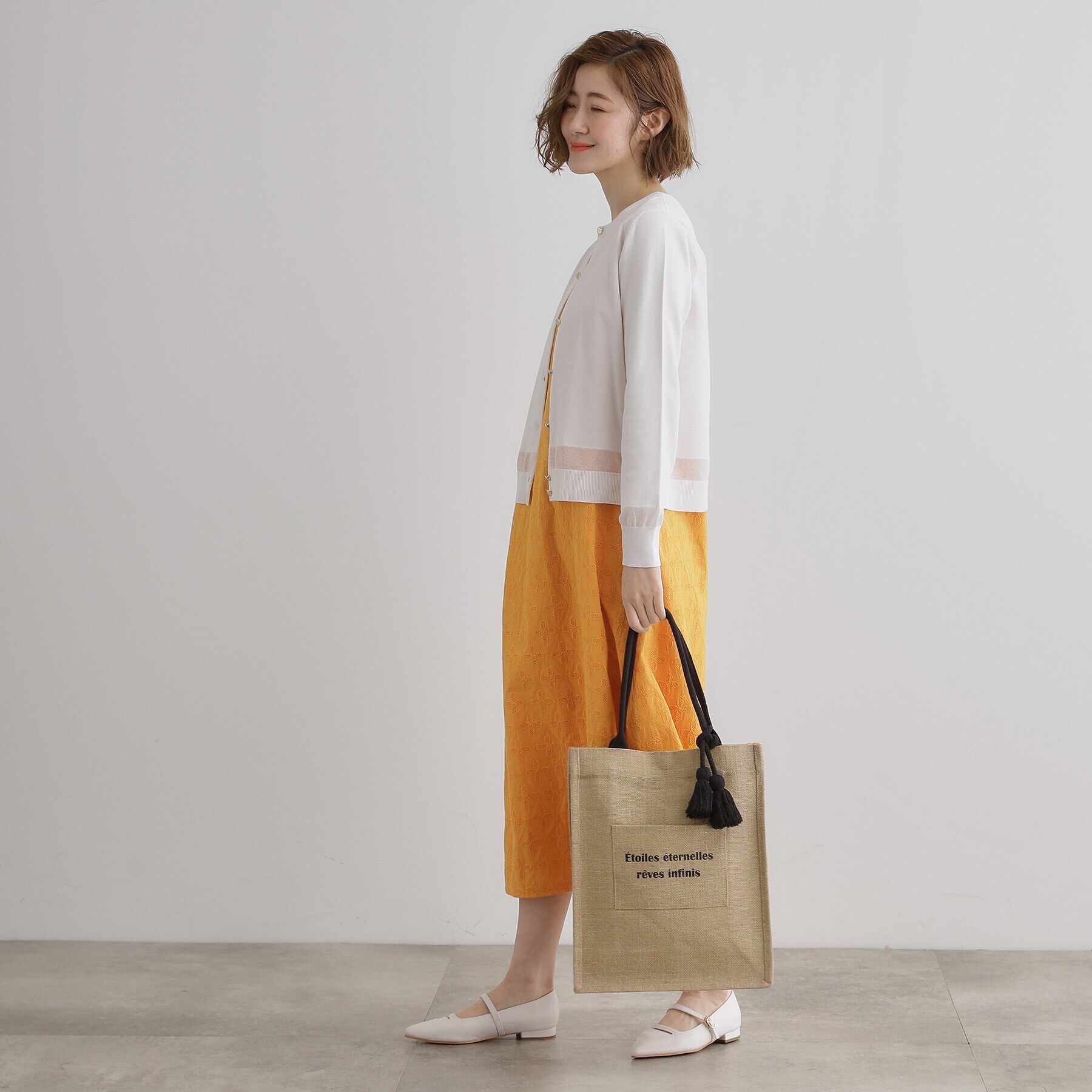 grove「タテA4ジュートタッセルトート」|トートバッグ|