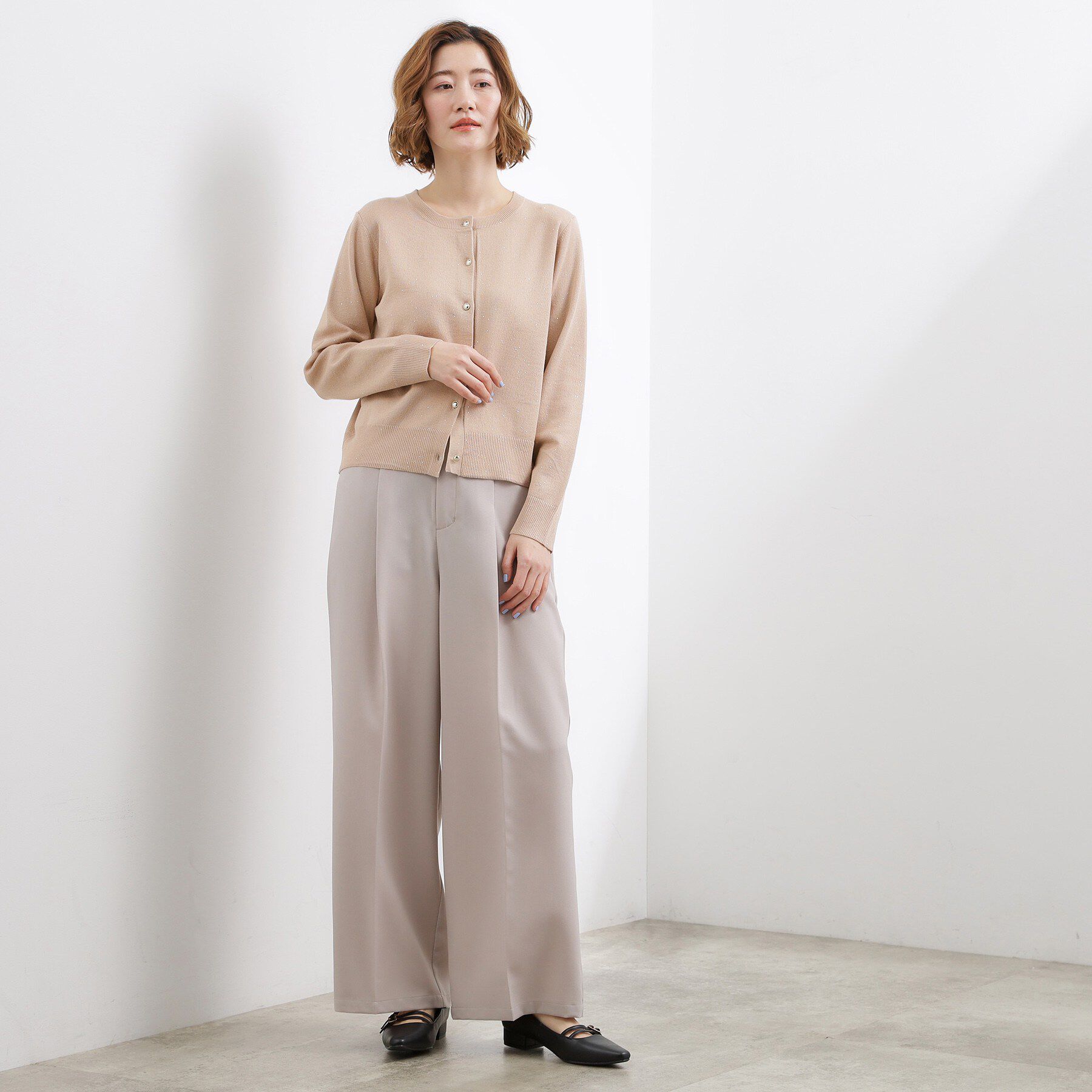 grove「大人のための華やぎニットカーディガン」|カーディガン|