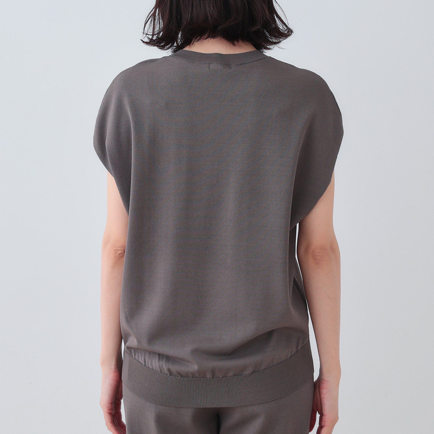 INDIVI「【洗える／SETUP可能】フレンチスリーブ イージーニット」|ニット・セーター|