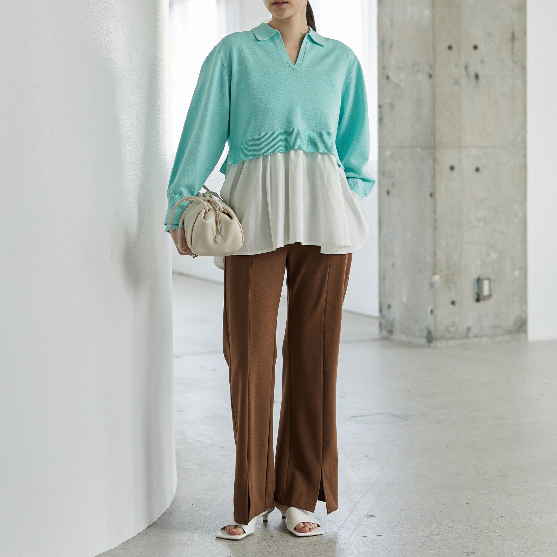 GALLEST「ペプラムドッキングニット」|ニット・セーター|