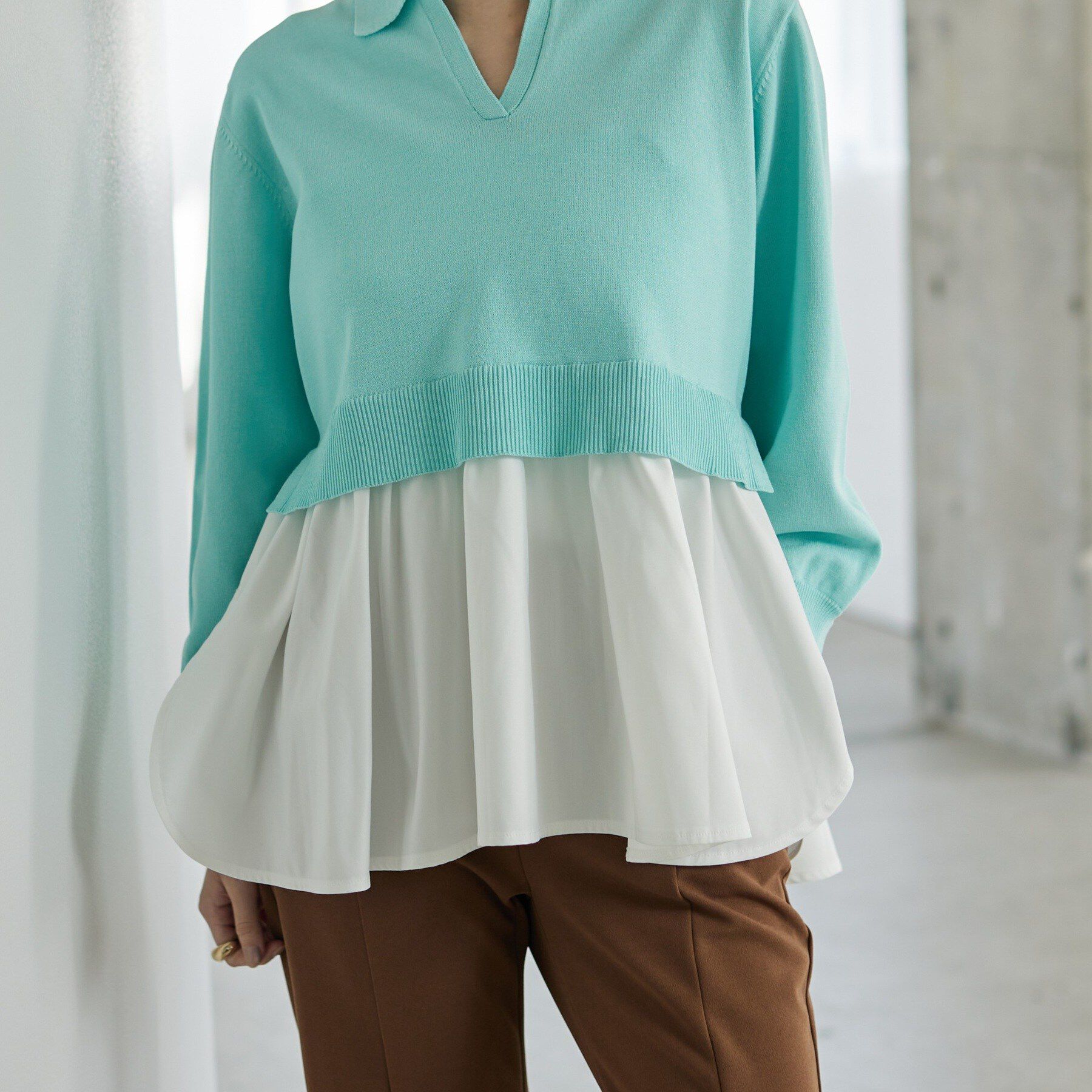 GALLEST「ペプラムドッキングニット」|ニット・セーター|
