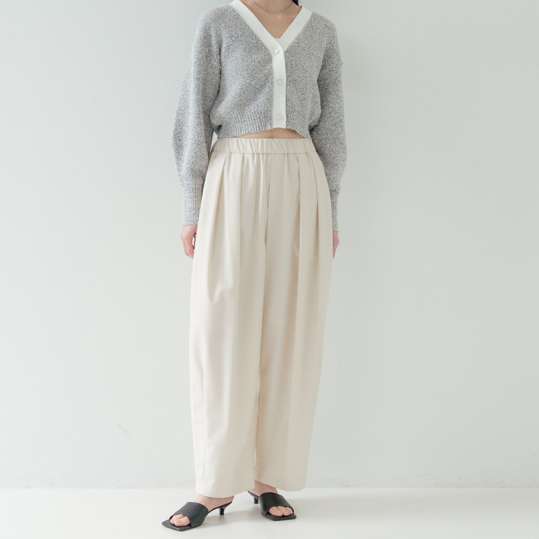 GALLEST「ファンシーヤーンVネックカーディガン」|カーディガン|