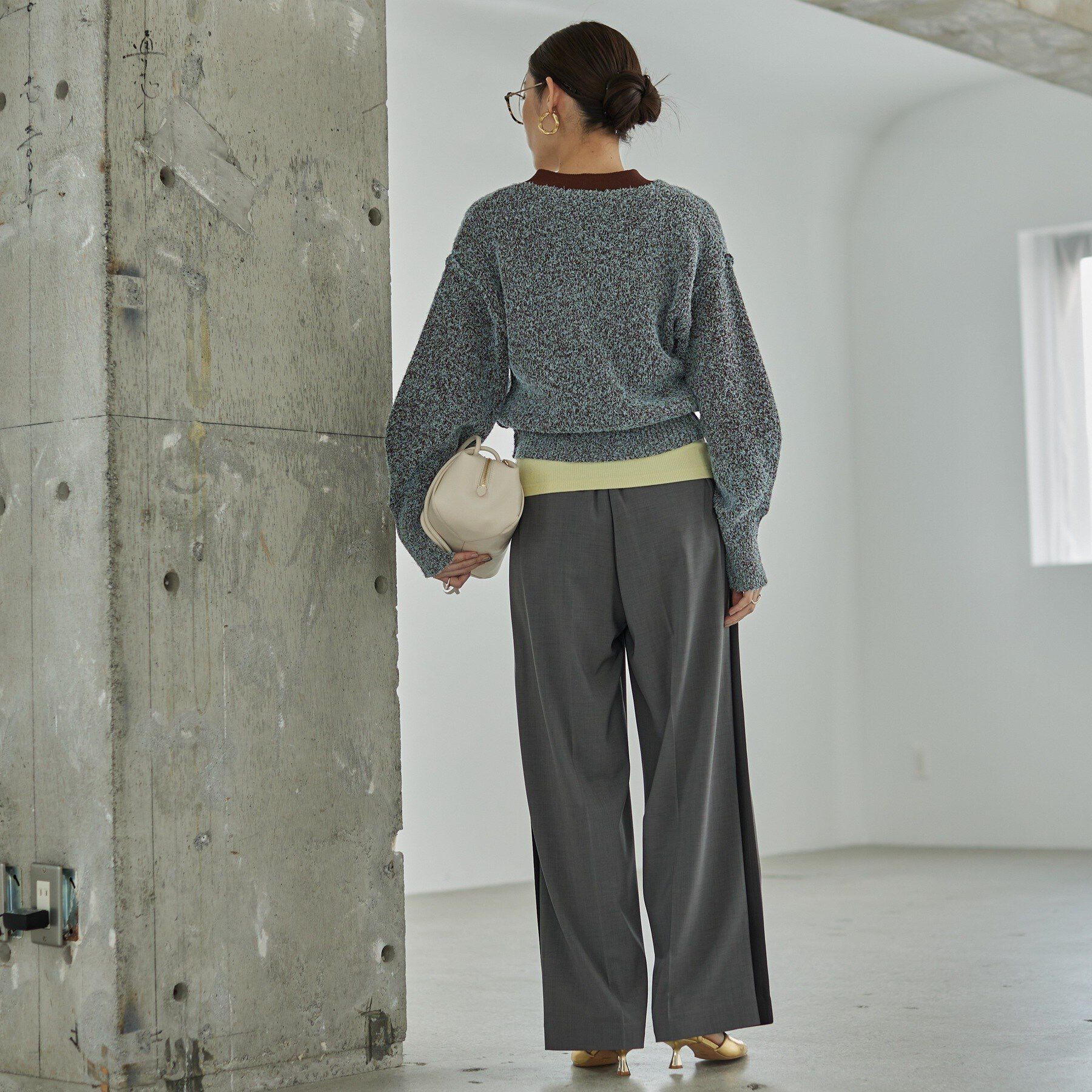 GALLEST「ファンシーヤーンVネックカーディガン」|カーディガン|