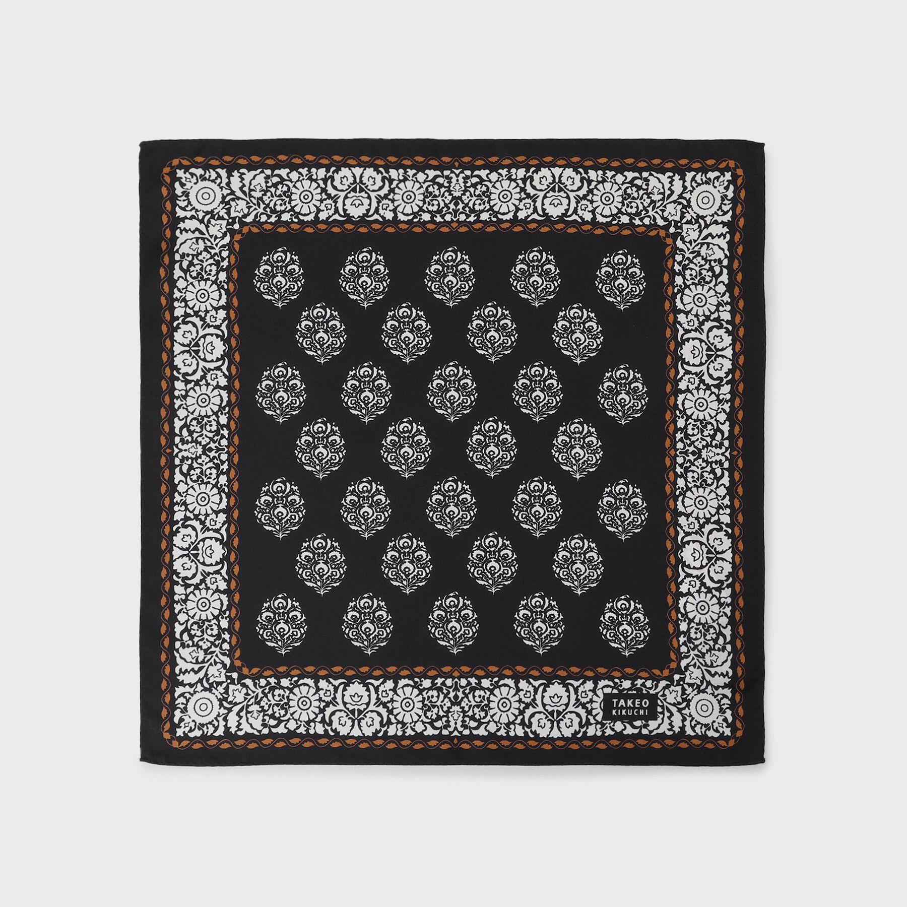 TAKEO KIKUCHI「イタリアンシルクチーフ」|バンダナ・スカーフ|ブラック(019)