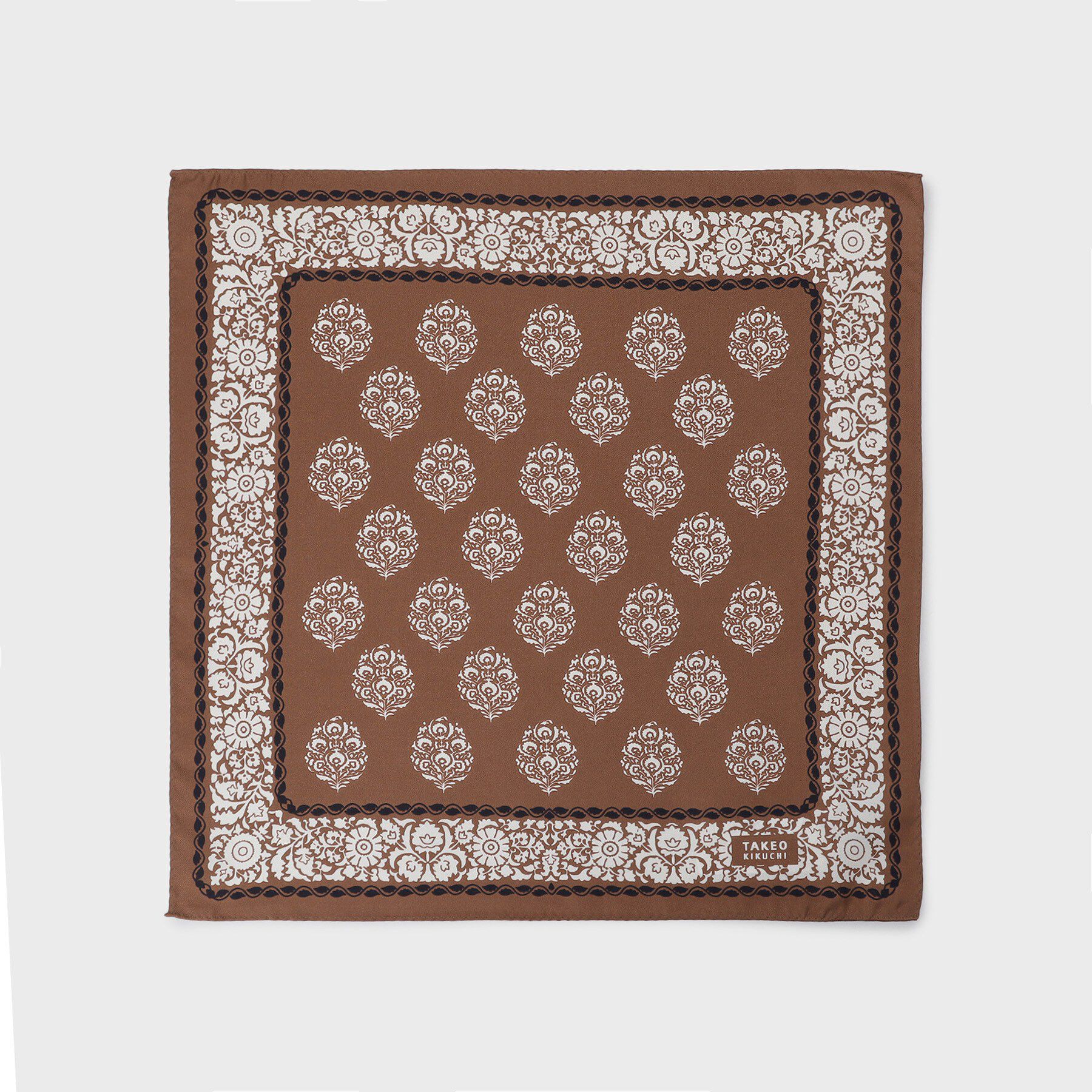 TAKEO KIKUCHI「イタリアンシルクチーフ」|バンダナ・スカーフ|キャメルブラウン(0