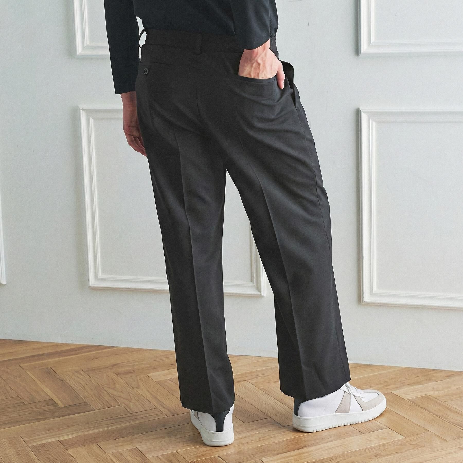 TAKEO KIKUCHI「【BOWLER HAT LABEL】TWギャバジン ワイドイージースラックス」|その他|