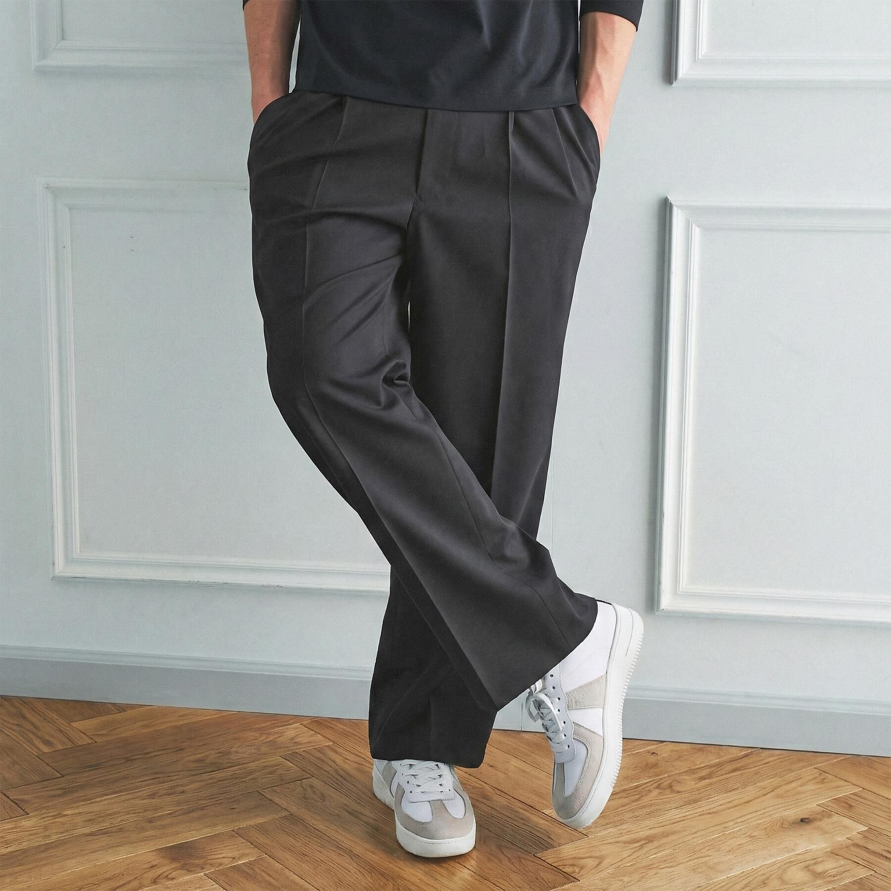 TAKEO KIKUCHI「【BOWLER HAT LABEL】TWギャバジン ワイドイージースラックス」|その他|