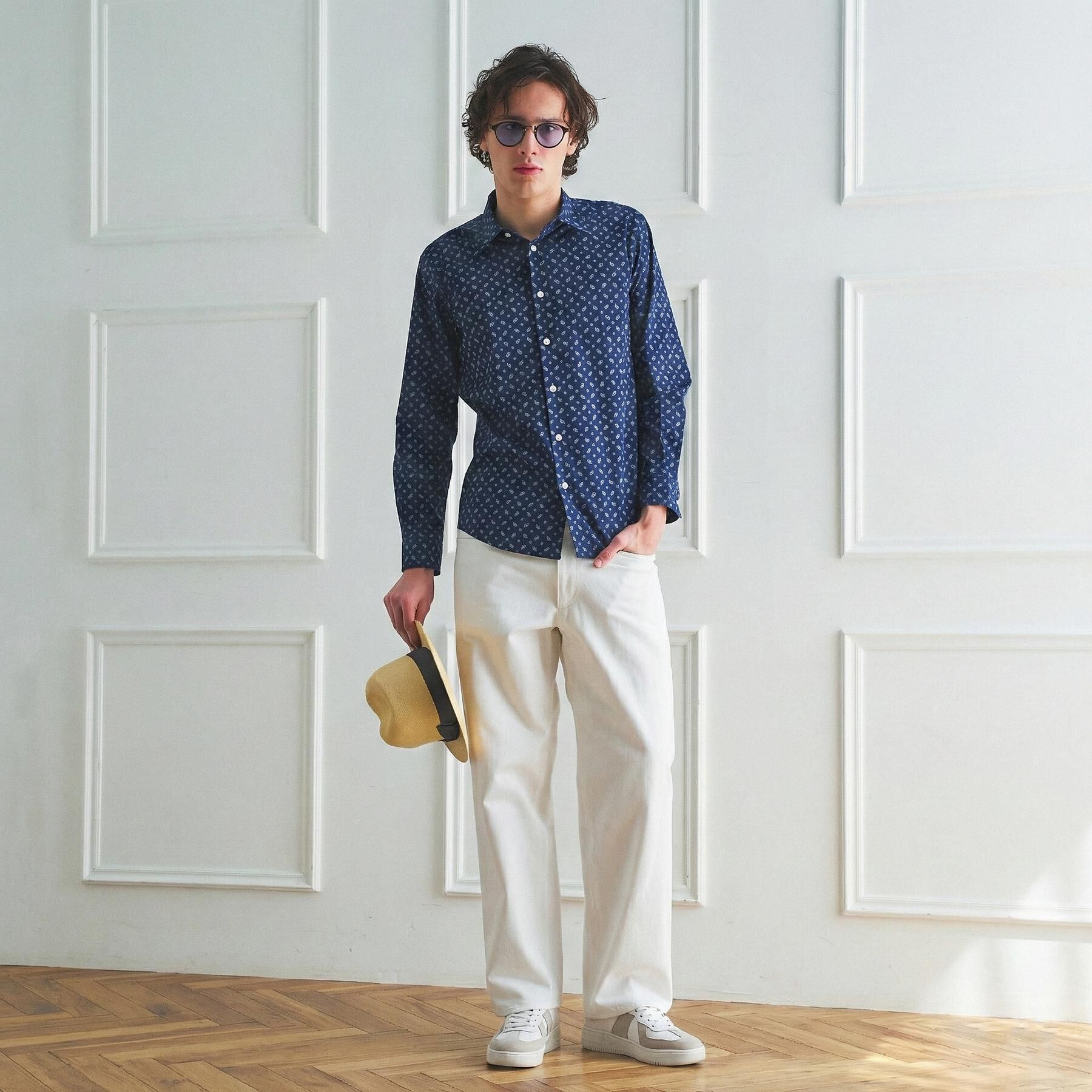 TAKEO KIKUCHI「【BOWLER HAT LABEL】小紋ペイズリープリント 長袖シャツ」|シャツ・ブラウス|