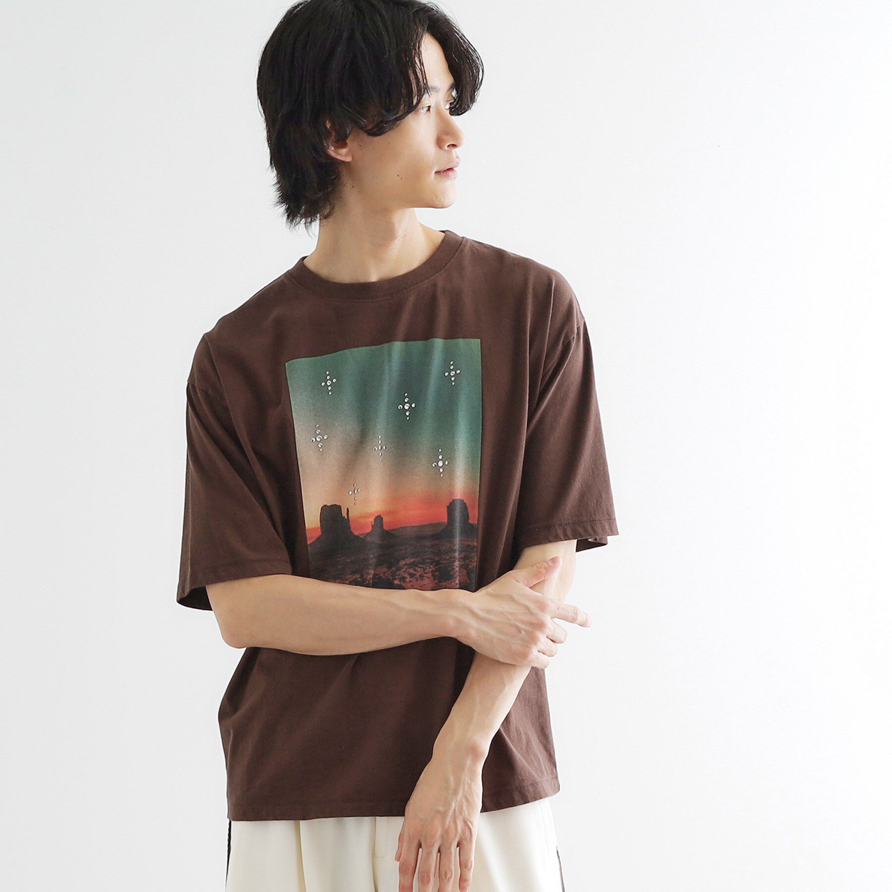 tk.TAKEO KIKUCHI「ウェスタンフォトスタッズTシャツ」|Tシャツ・カットソー|
