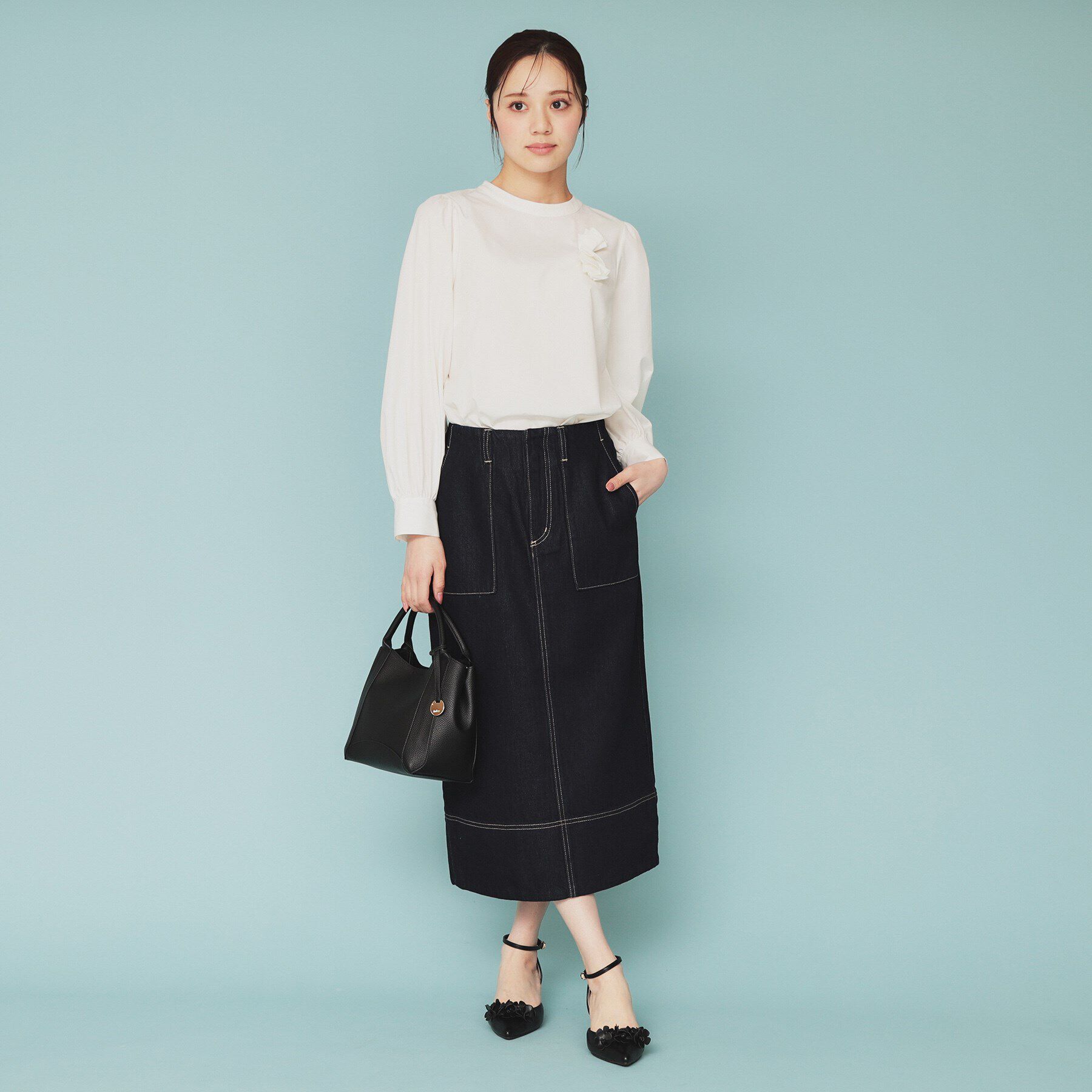 index「デニムタイトスカート【洗濯機洗い可】」|スカート|