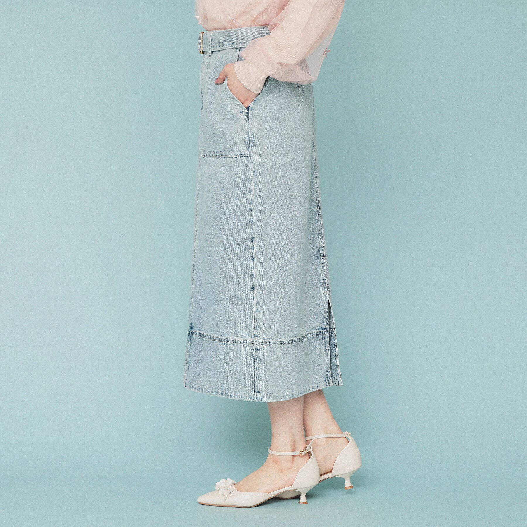 index「デニムタイトスカート【洗濯機洗い可】」|スカート|