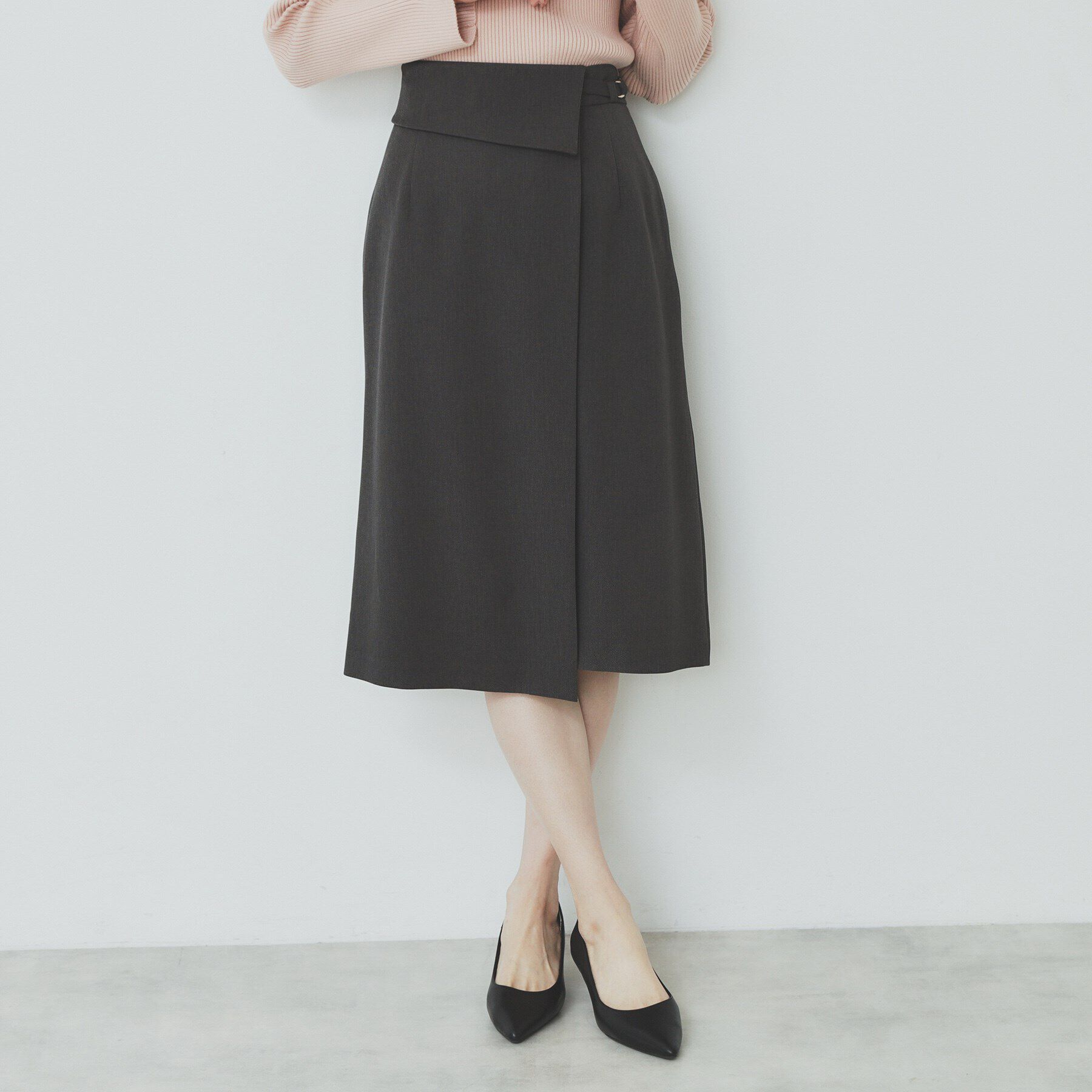 index「Aラインラップスカート【洗濯機洗い可/イージーアイロン/防シワ】」|スカート|