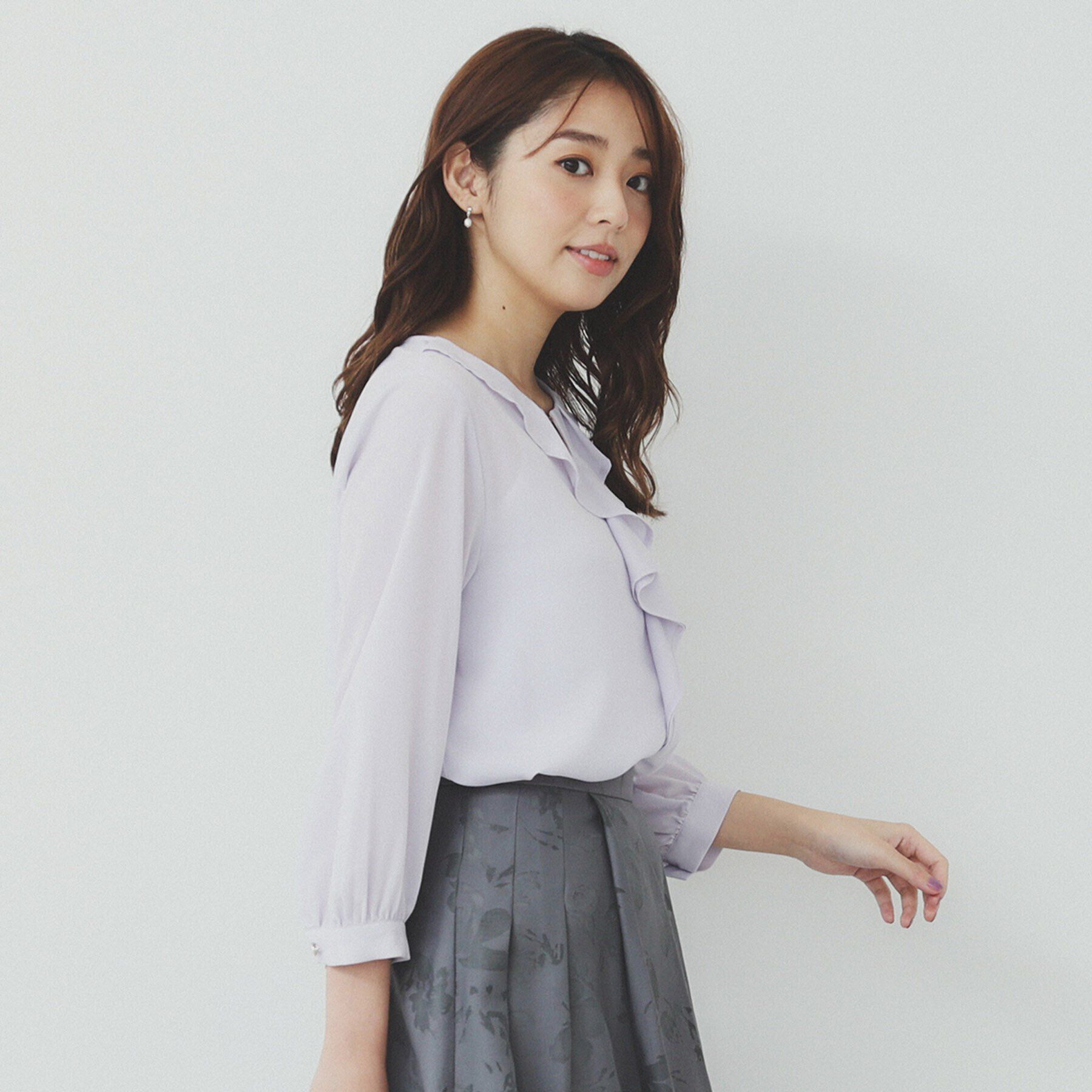 index「フリルバーデザインブラウス【洗濯機洗い可/イージーアイロン/防シワ】」|シャツ・ブラウス|