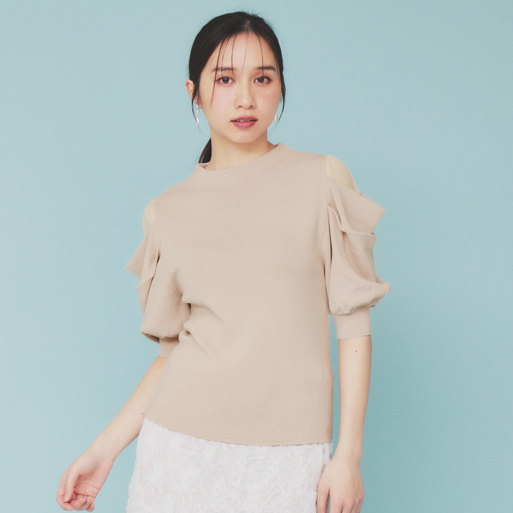 index「シアーレイヤードスリーブニット【洗濯機洗い可】」|ニット・セーター|