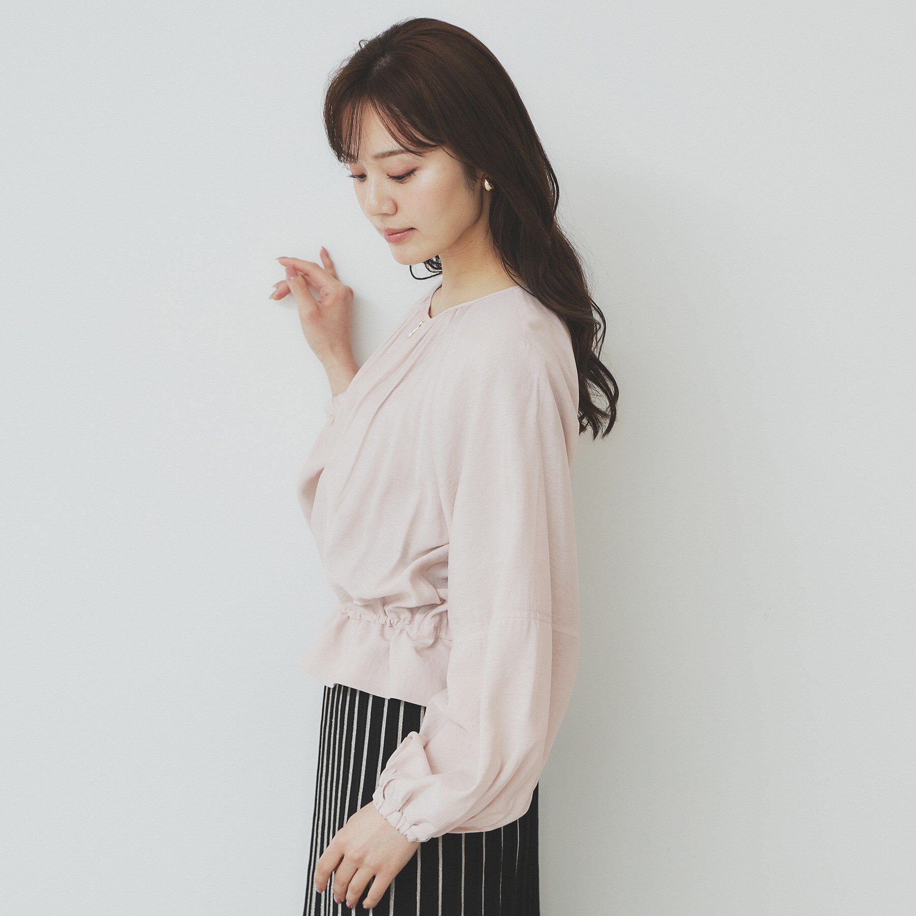 index「ノーカラーペプラムブルゾン【洗濯機洗い可】」|ブルゾン・スタジャン|