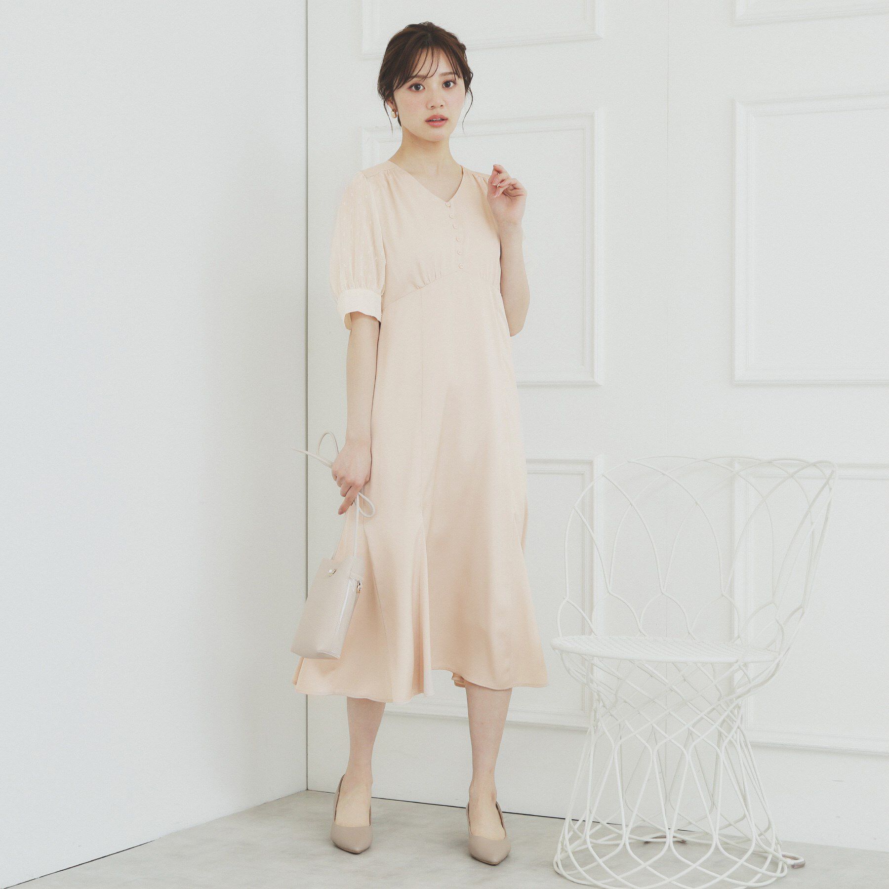 index「マーメイドサテンワンピース【洗濯機洗い可/イージーアイロン】」|ワンピース|