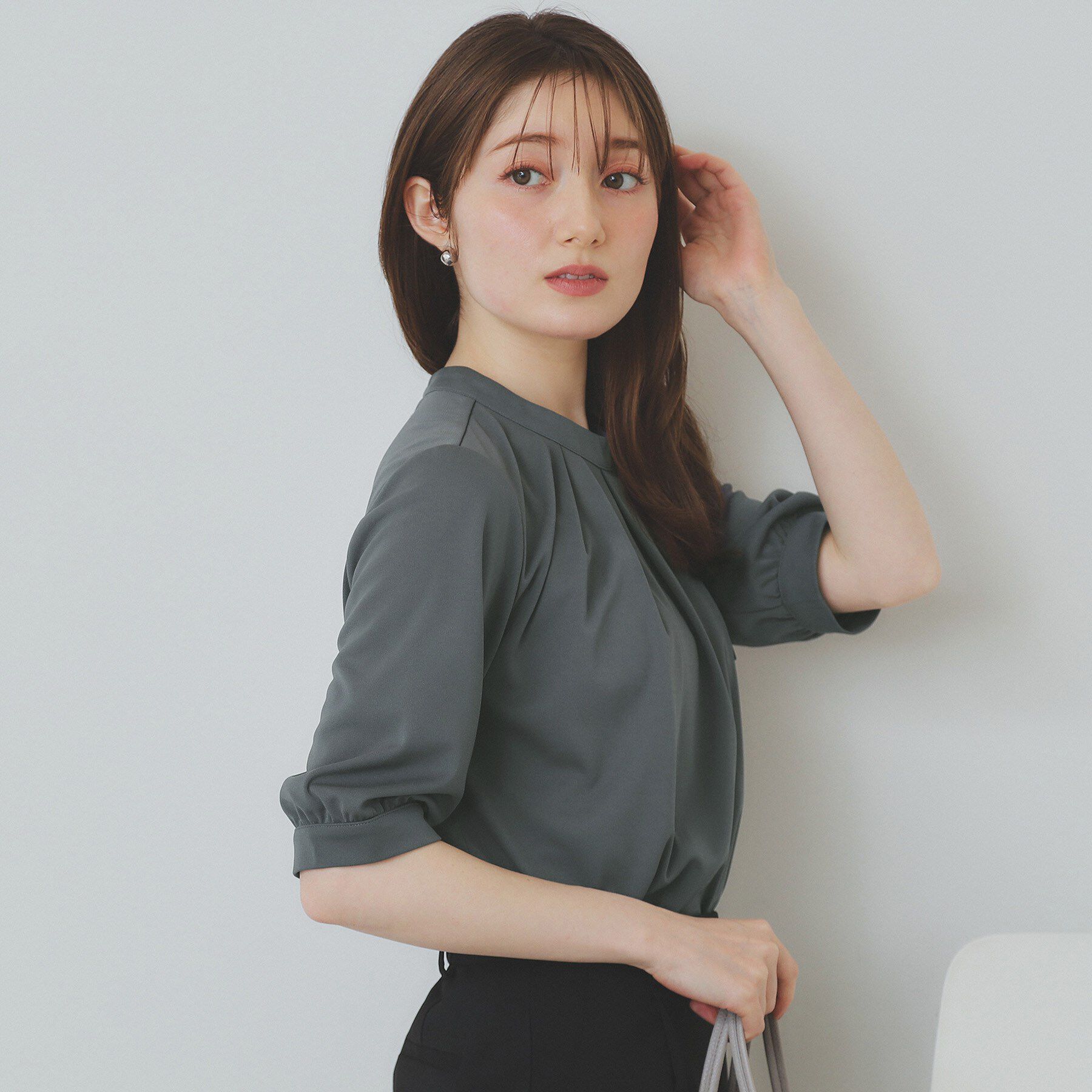 index「サイドリボンデザイントップス【UV/接触冷感/吸水速乾/洗濯機洗い可】」|シャツ・ブラウス|