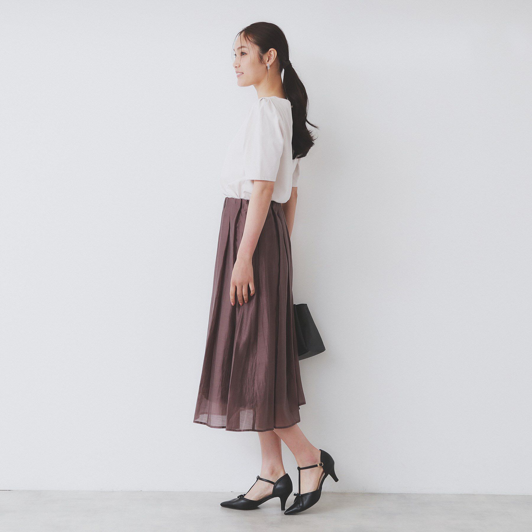 index「《7色展開/XS-LLサイズ》多機能タックスリーブトップス【汗ジミ防止/吸水速乾/接触冷感/UVケア」|Tシャツ・カットソー|