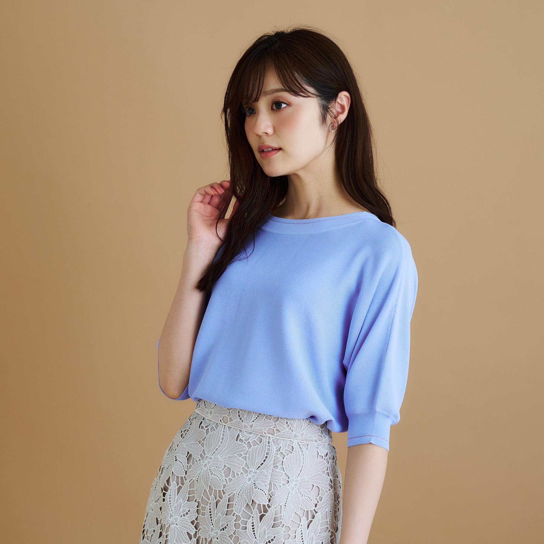 index「《5色展開》前後2WAY ドルマンスリーブニット【UVケア/抗ピル/洗濯機洗い可】」|ニット・セーター|