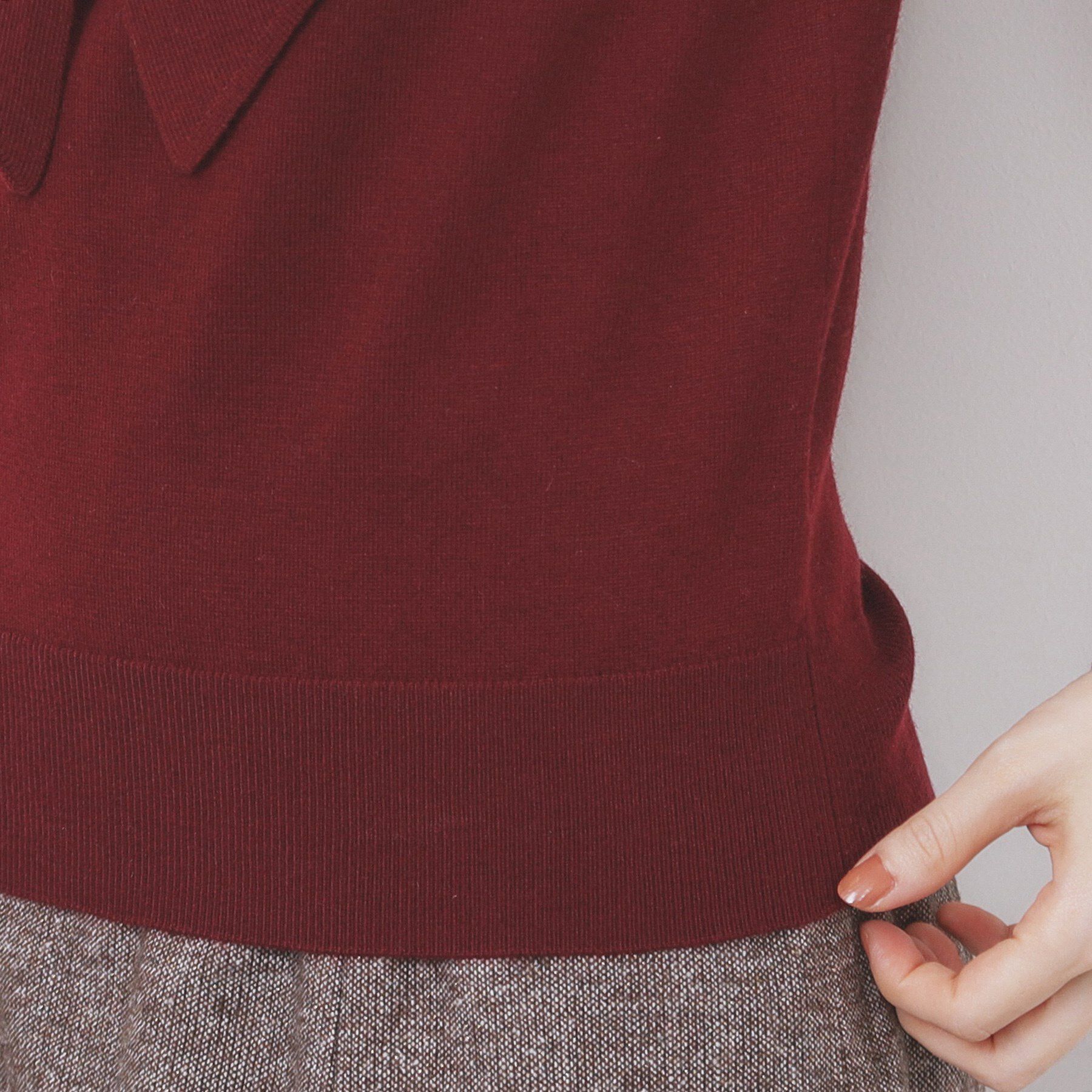 index「ゴールドパーツ付きボウタイニット【洗濯機OK】《10col/XS～LL》」|ニット・セーター|