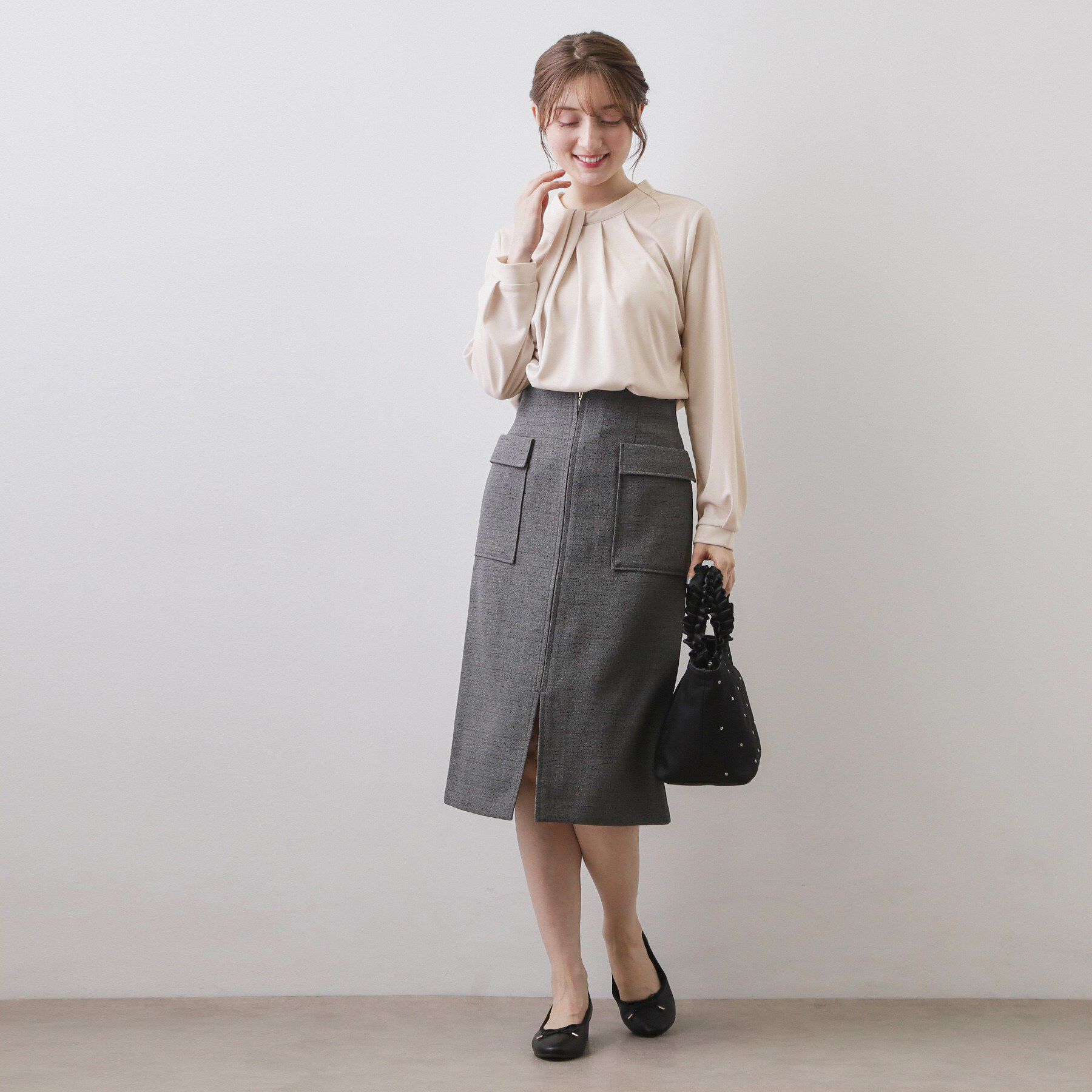 index「ランダムタックトップス【洗濯機OK/吸水速乾/接触冷感/UVケア】《5col》」|Tシャツ・カットソー|