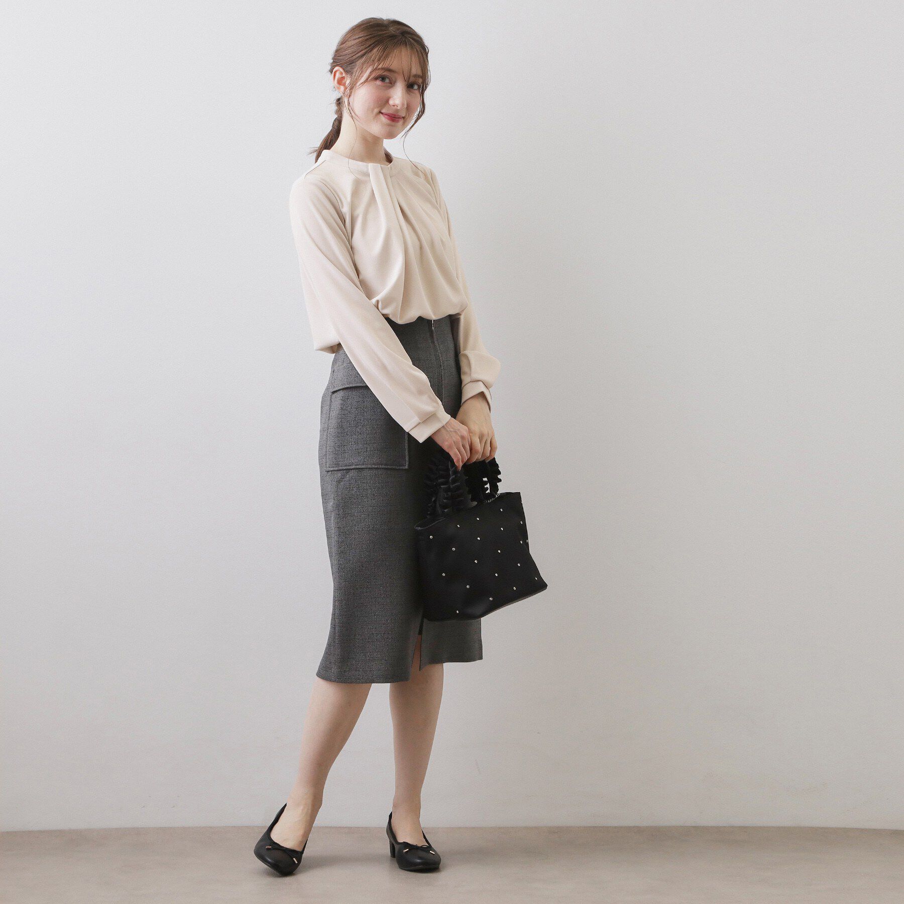 index「ランダムタックトップス【洗濯機OK/吸水速乾/接触冷感/UVケア】《5col》」|Tシャツ・カットソー|