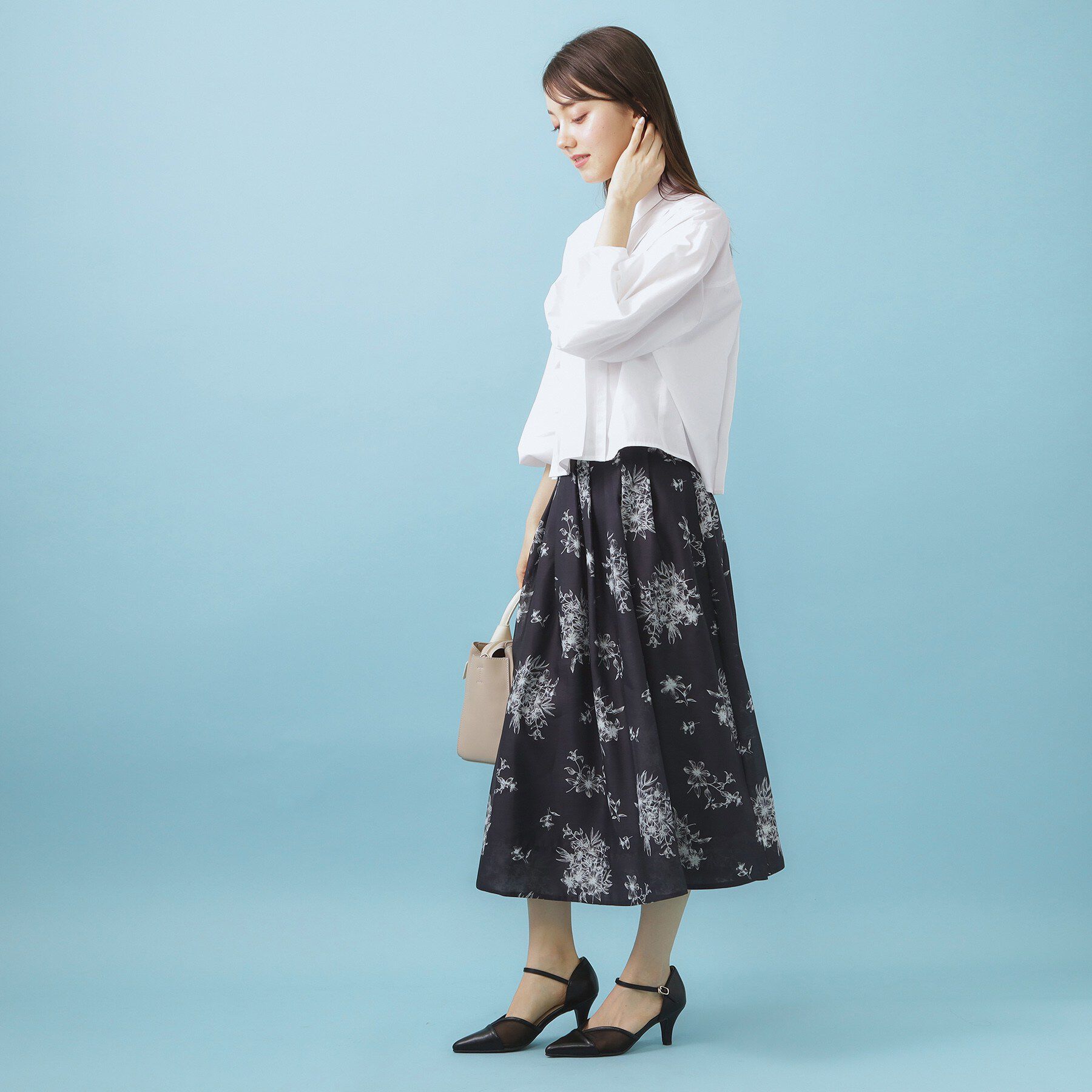 index「ブロード短丈タックシャツ【洗濯機OK】《5col》」|シャツ・ブラウス|