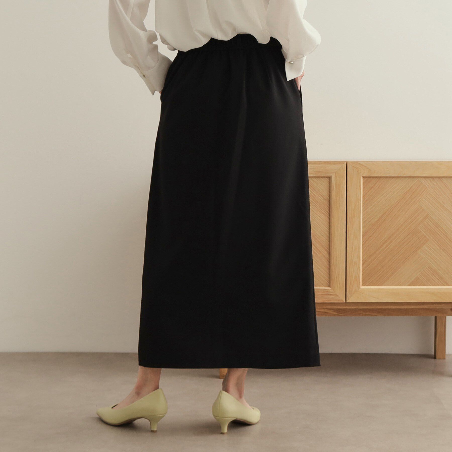 OPAQUE.CLIP「ストレッチイージーナロースカート【洗濯機洗い可】」|スカート|