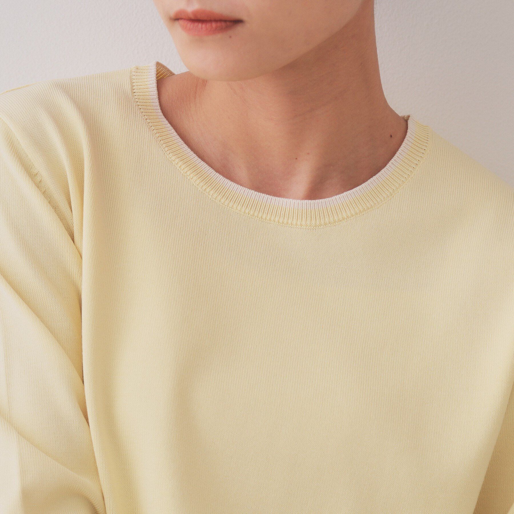 OPAQUE.CLIP「配色ペプラムニット【洗濯機洗い可／抗ピル】」|ニット・セーター|