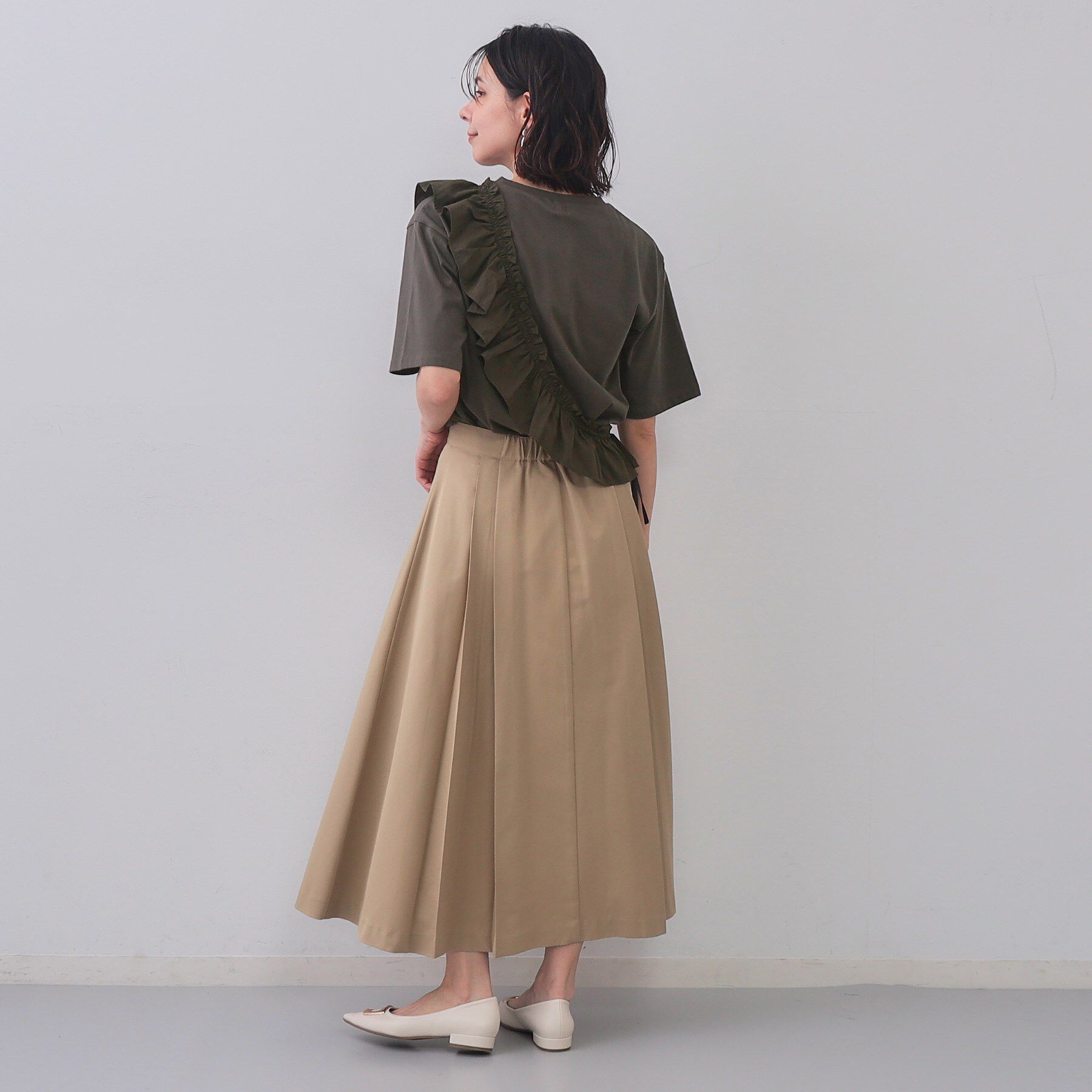 OPAQUE.CLIP「フリルドッキングカットソー【洗濯機洗い可】」|Tシャツ・カットソー|