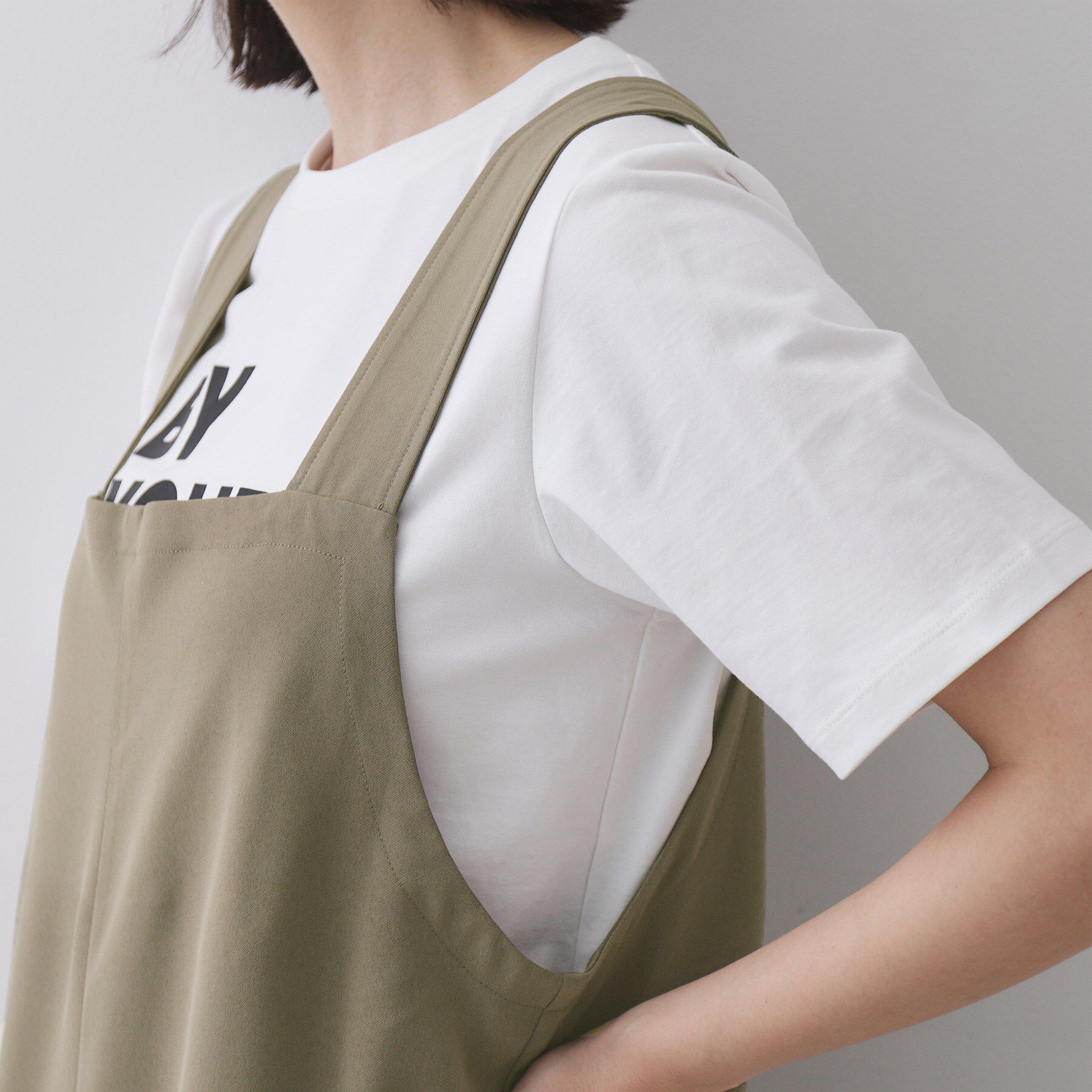 OPAQUE.CLIP「イージーサロペット【洗濯機洗い可】」|オールインワン|