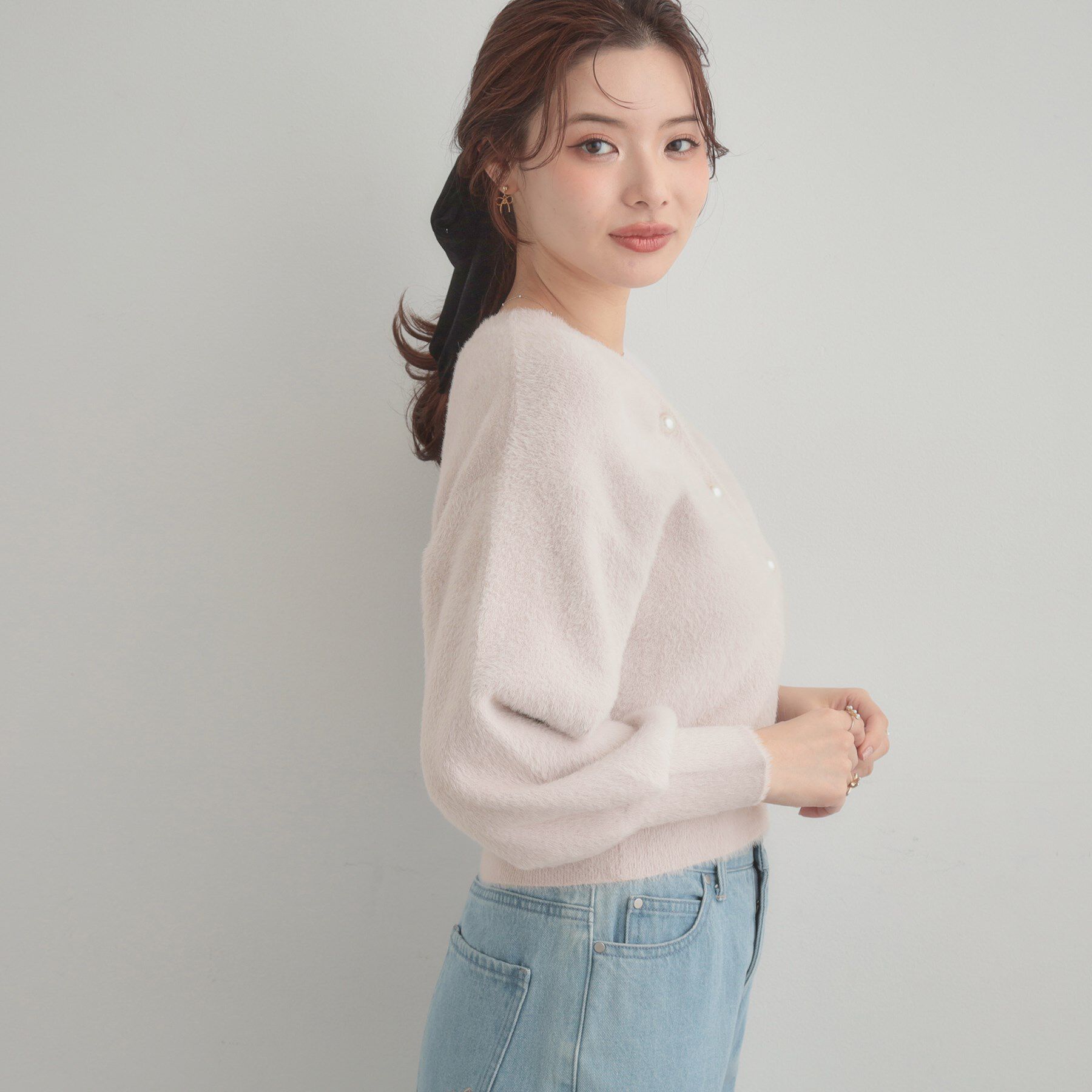 Couture broach「【前後2WAY】Springフェザーカーデトップス」|カーディガン|