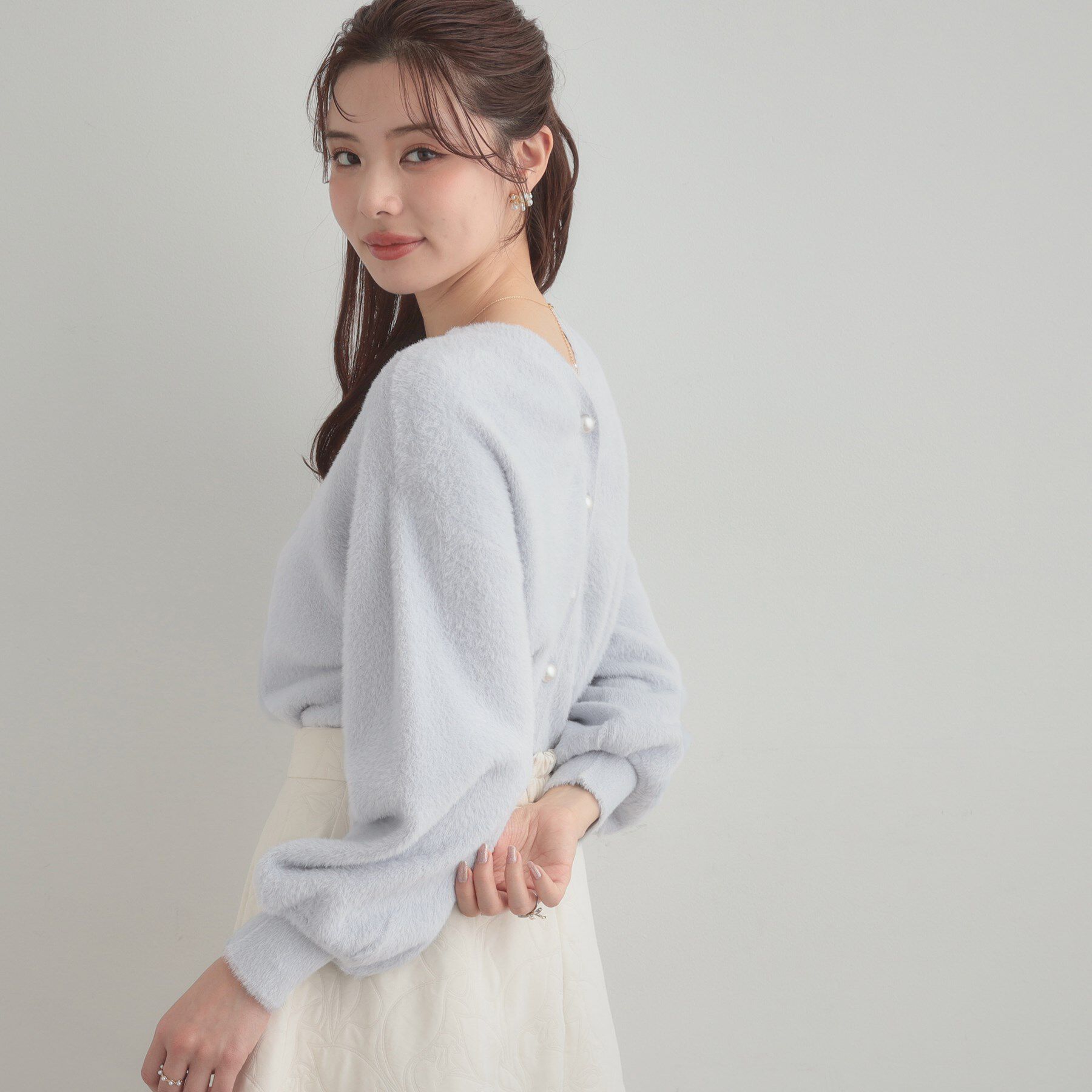 Couture broach「【前後2WAY】Springフェザーカーデトップス」|カーディガン|