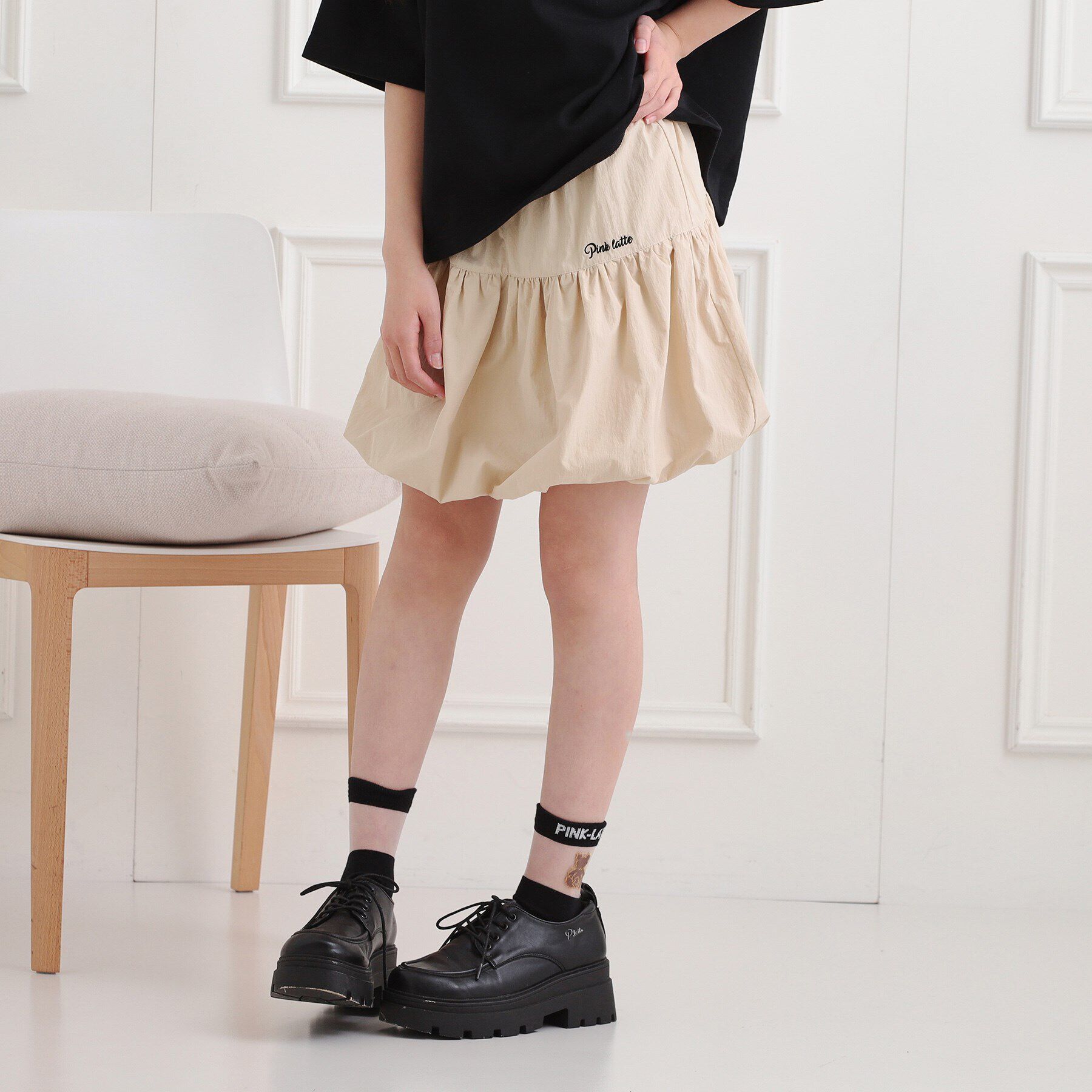 PINK-latte「シンプルバルーンスカート」|スカート|