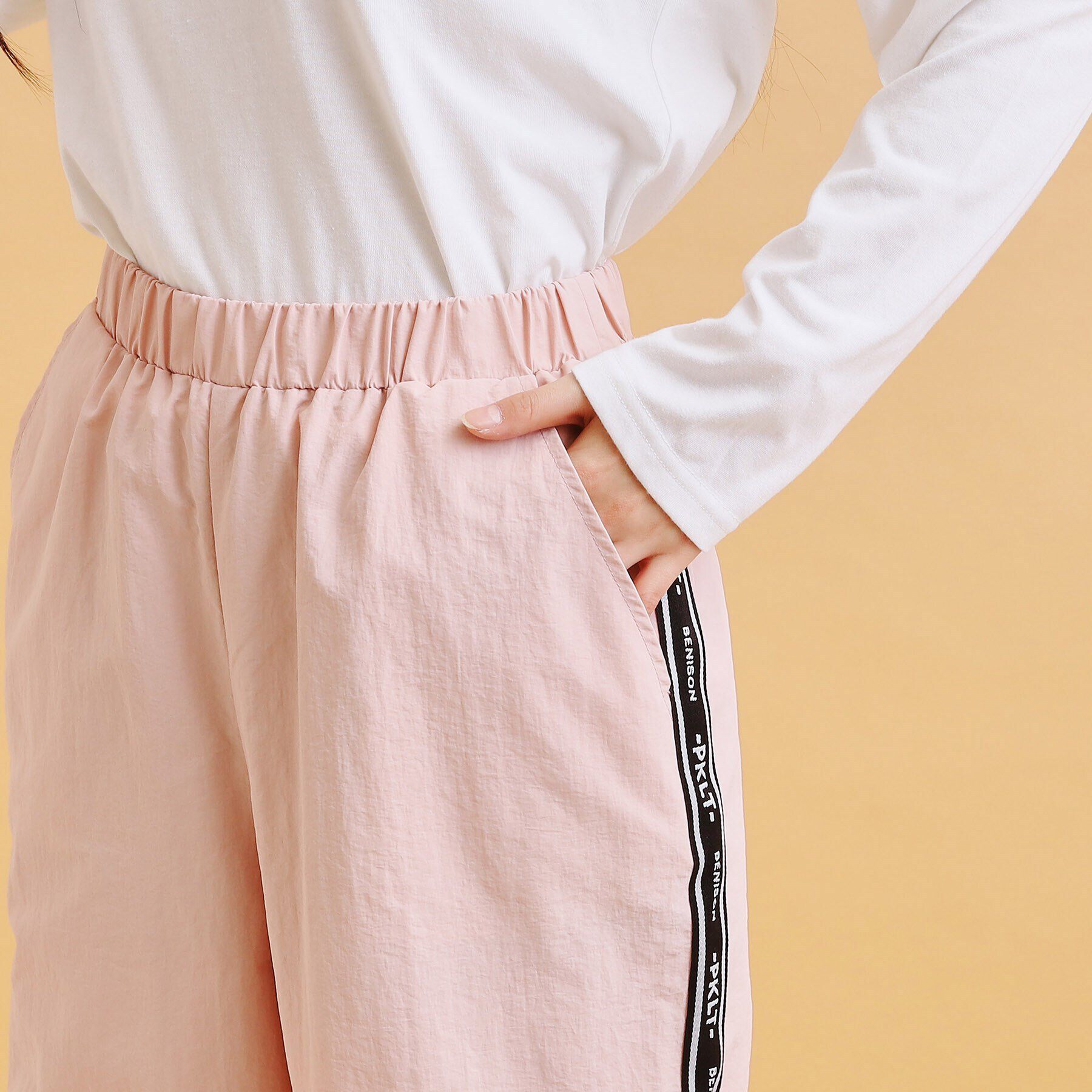 PINK-latte「ロゴラインパラシュートパンツ」|その他|