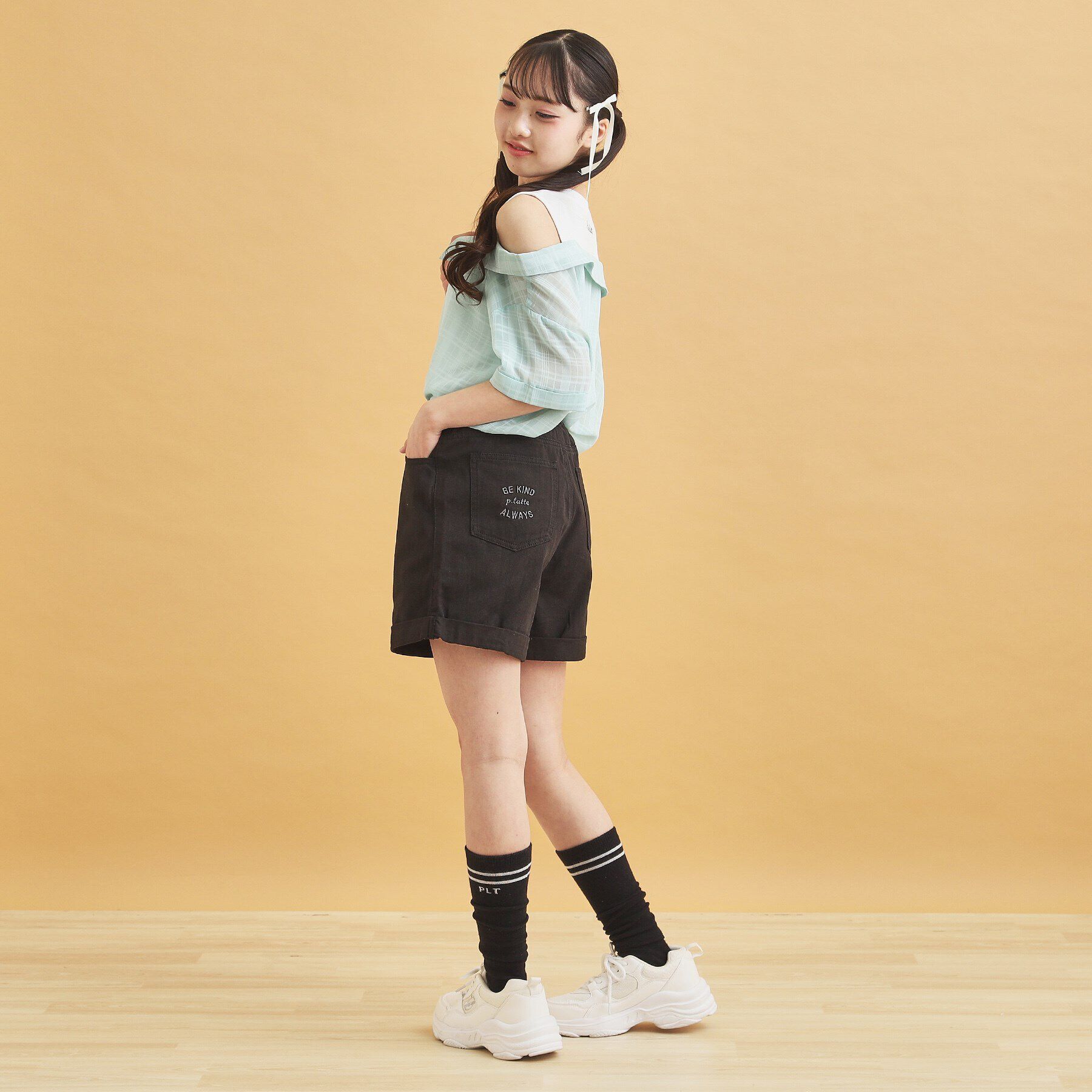 PINK-latte「◆ベルト付きショートパンツ」|キュロット|