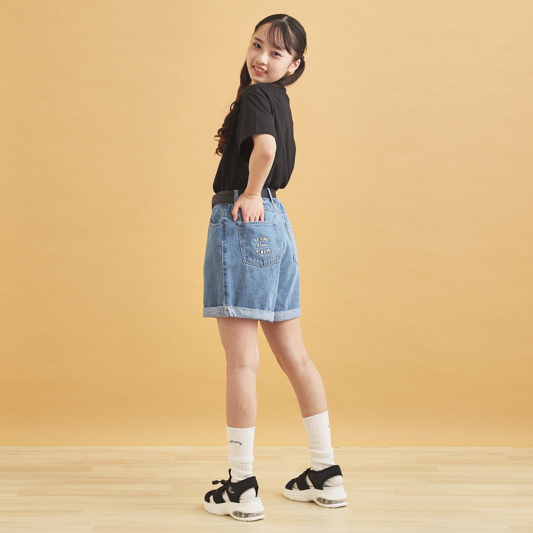 PINK-latte「◆ベルト付きショートパンツ」|キュロット|