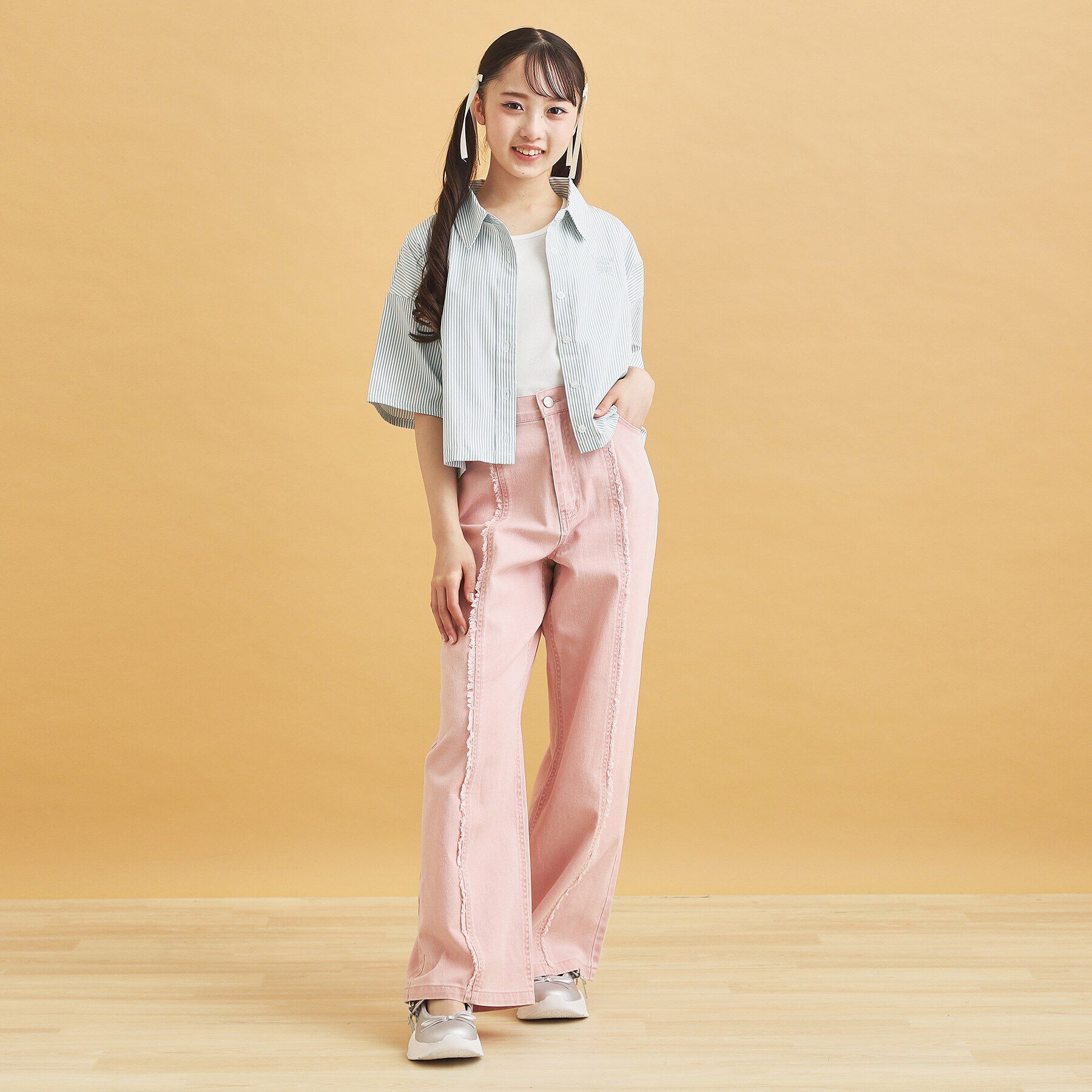 PINK-latte「◆【セットアイテム】ストライプシャツ＋タンク」|その他|