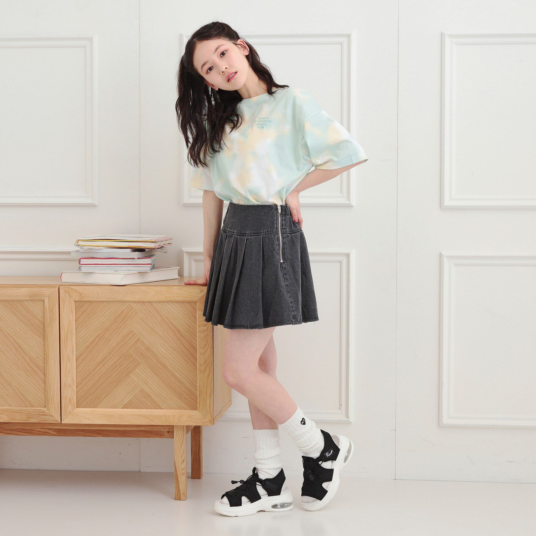 PINK-latte「◆タイダイ柄ビッグTシャツ」|Tシャツ・カットソー|